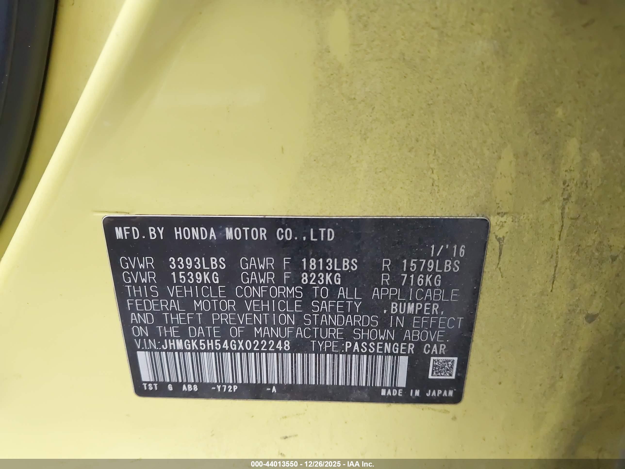 HONDA FIT image 9