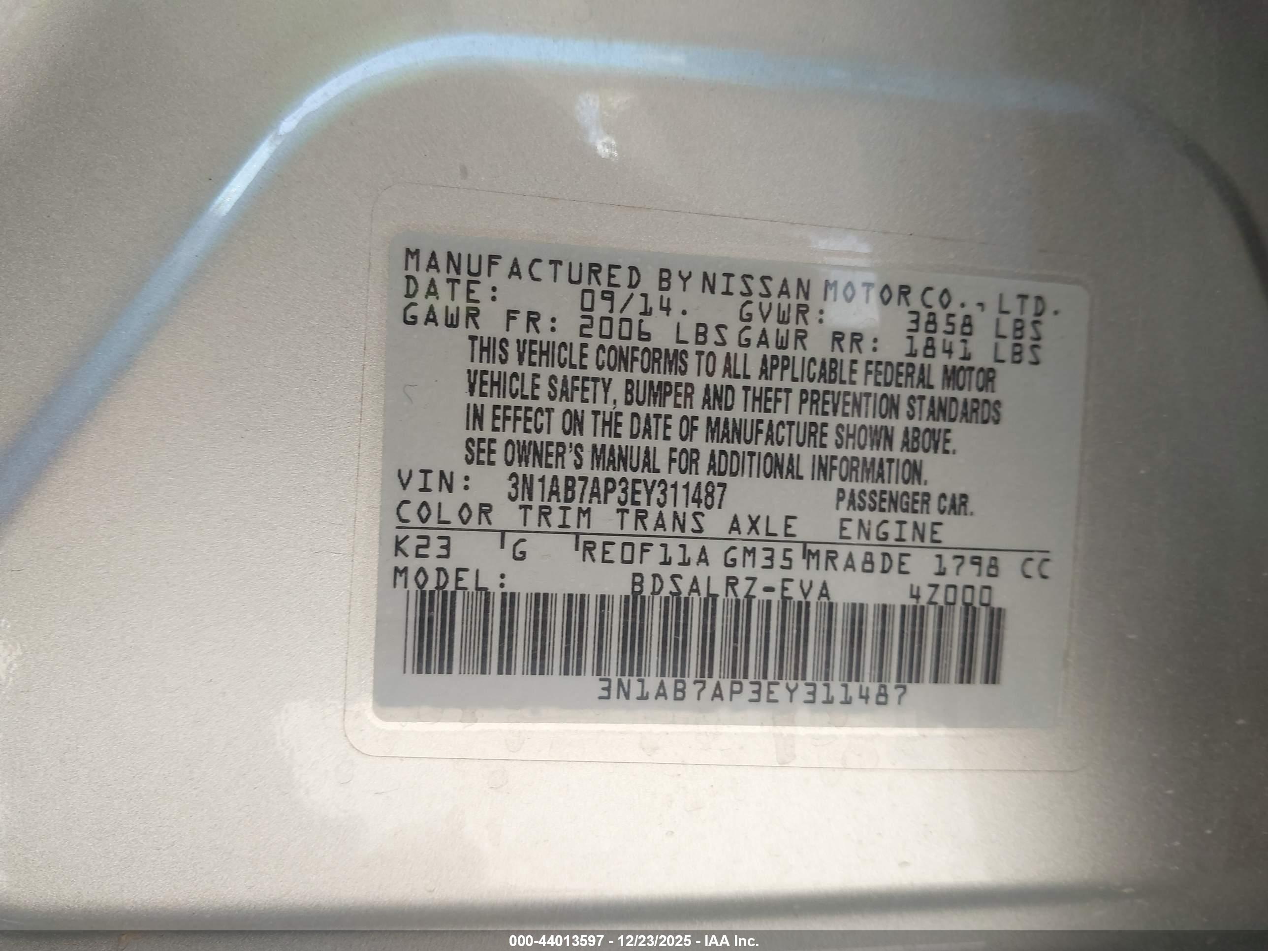 NISSAN SENTRA image 9