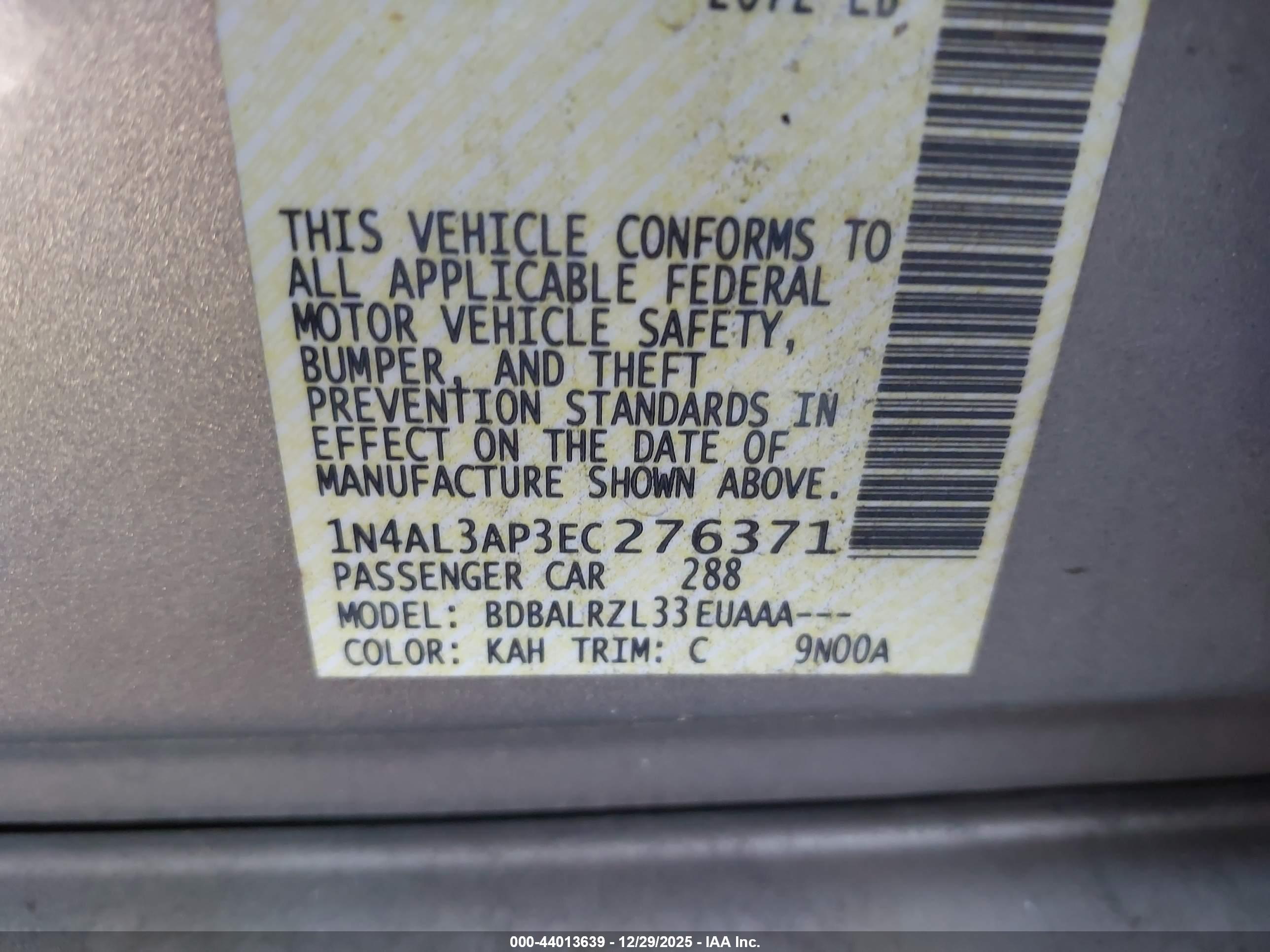 NISSAN ALTIMA image 9