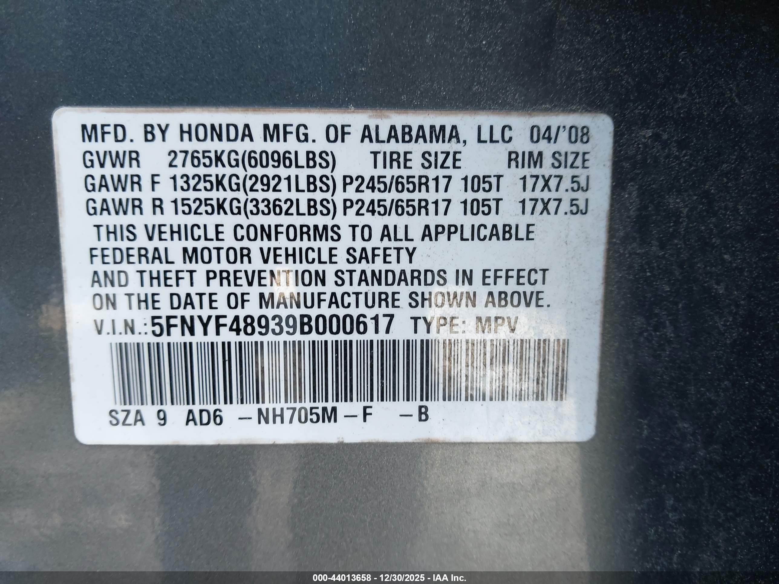 HONDA PILOT image 9