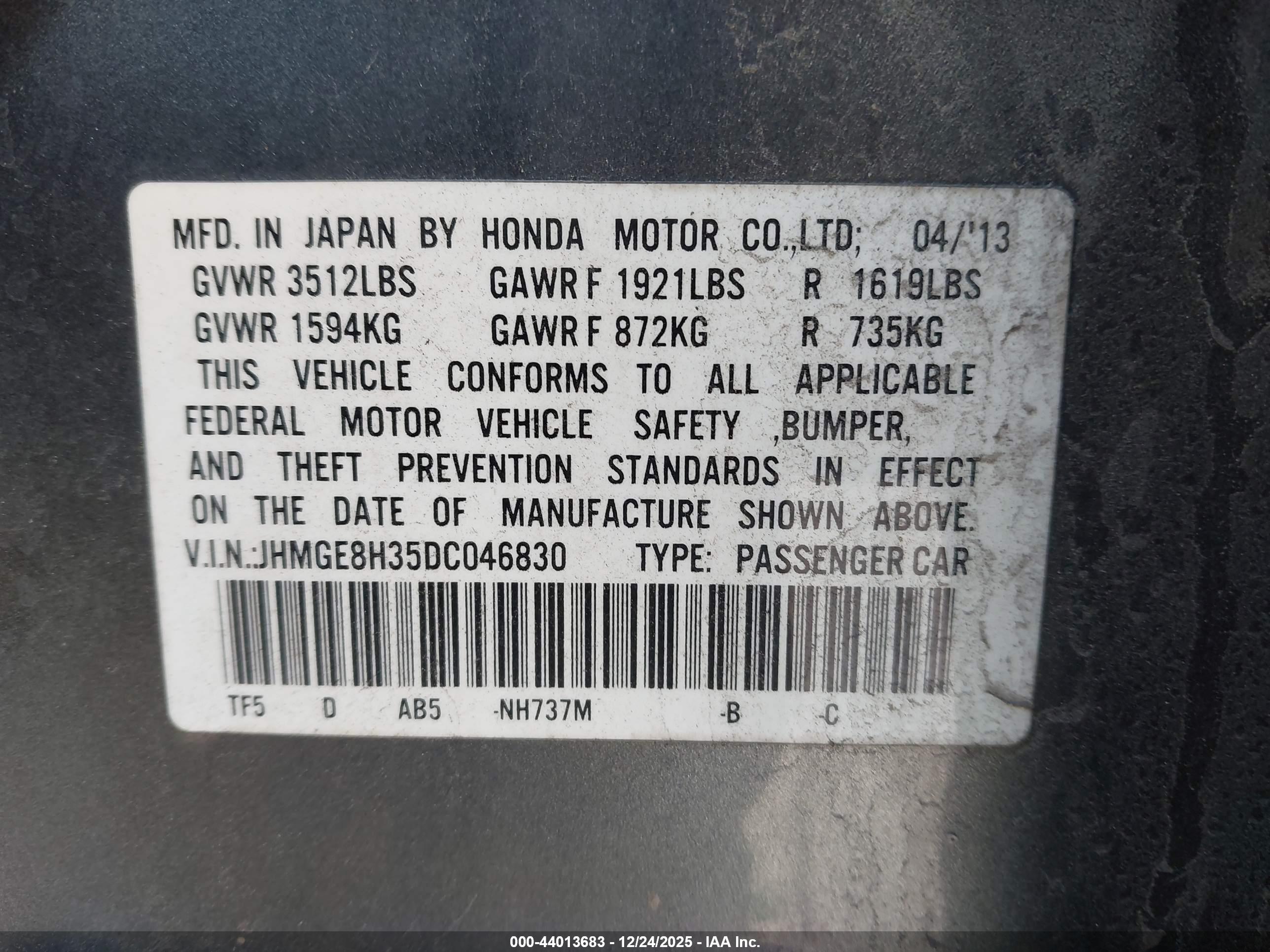 HONDA FIT image 9