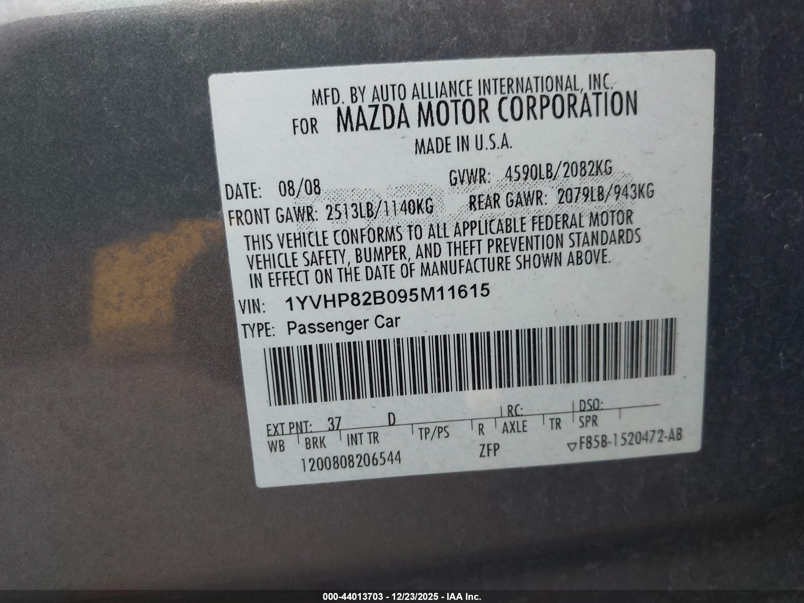 MAZDA MAZDA6 image 9