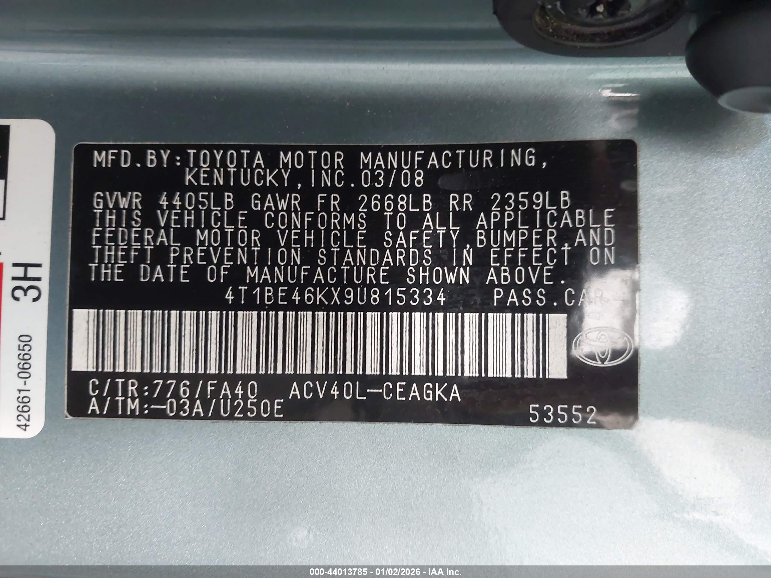 TOYOTA CAMRY image 9