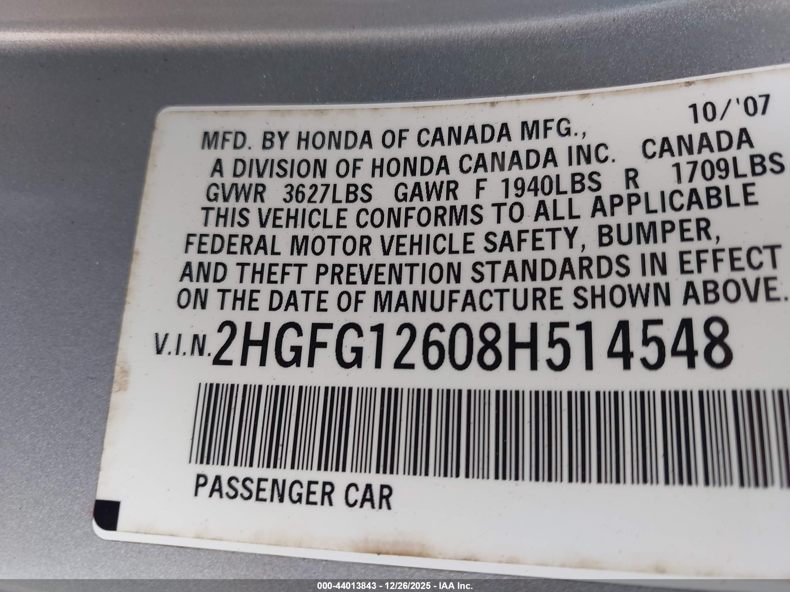 HONDA CIVIC image 9