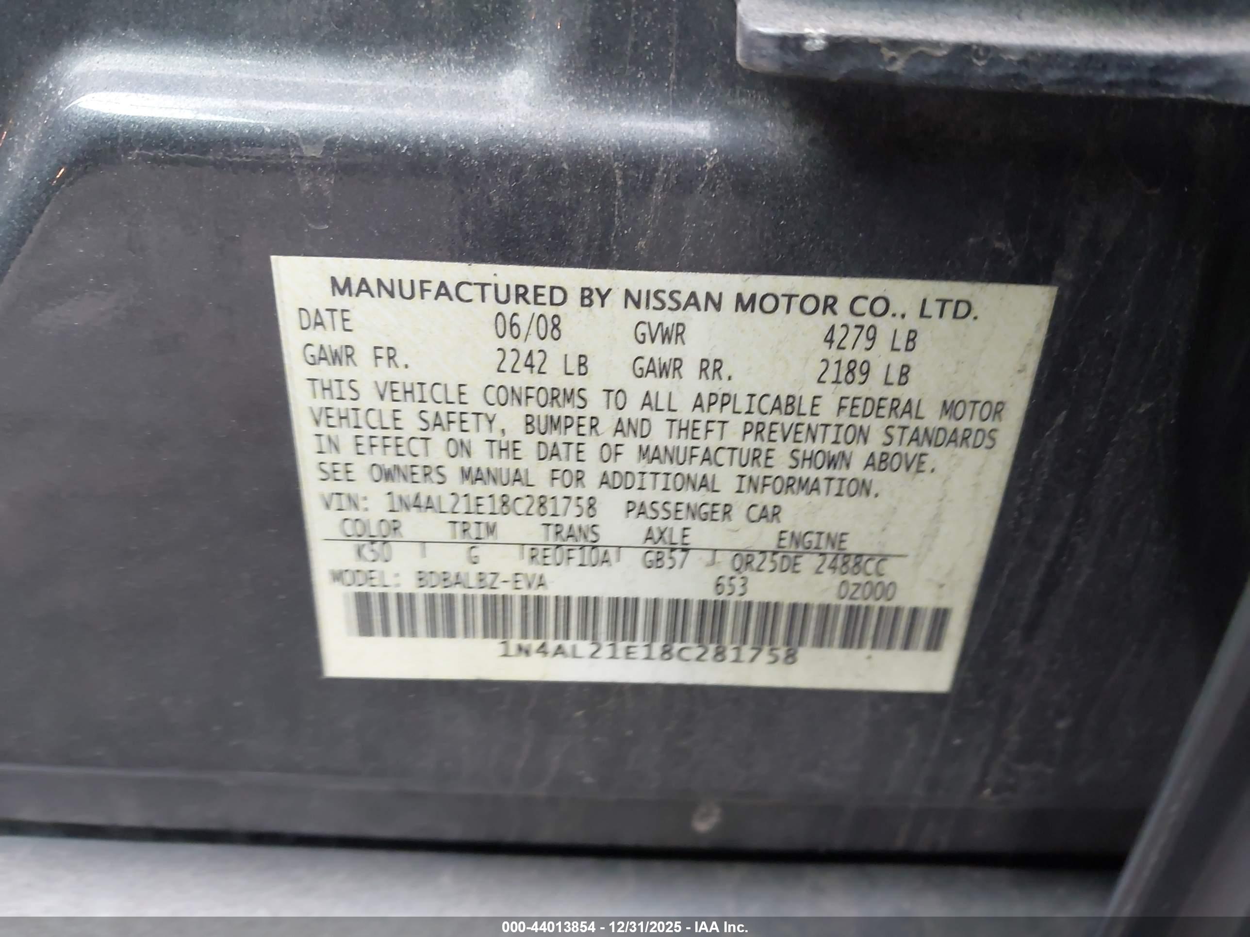NISSAN ALTIMA image 9