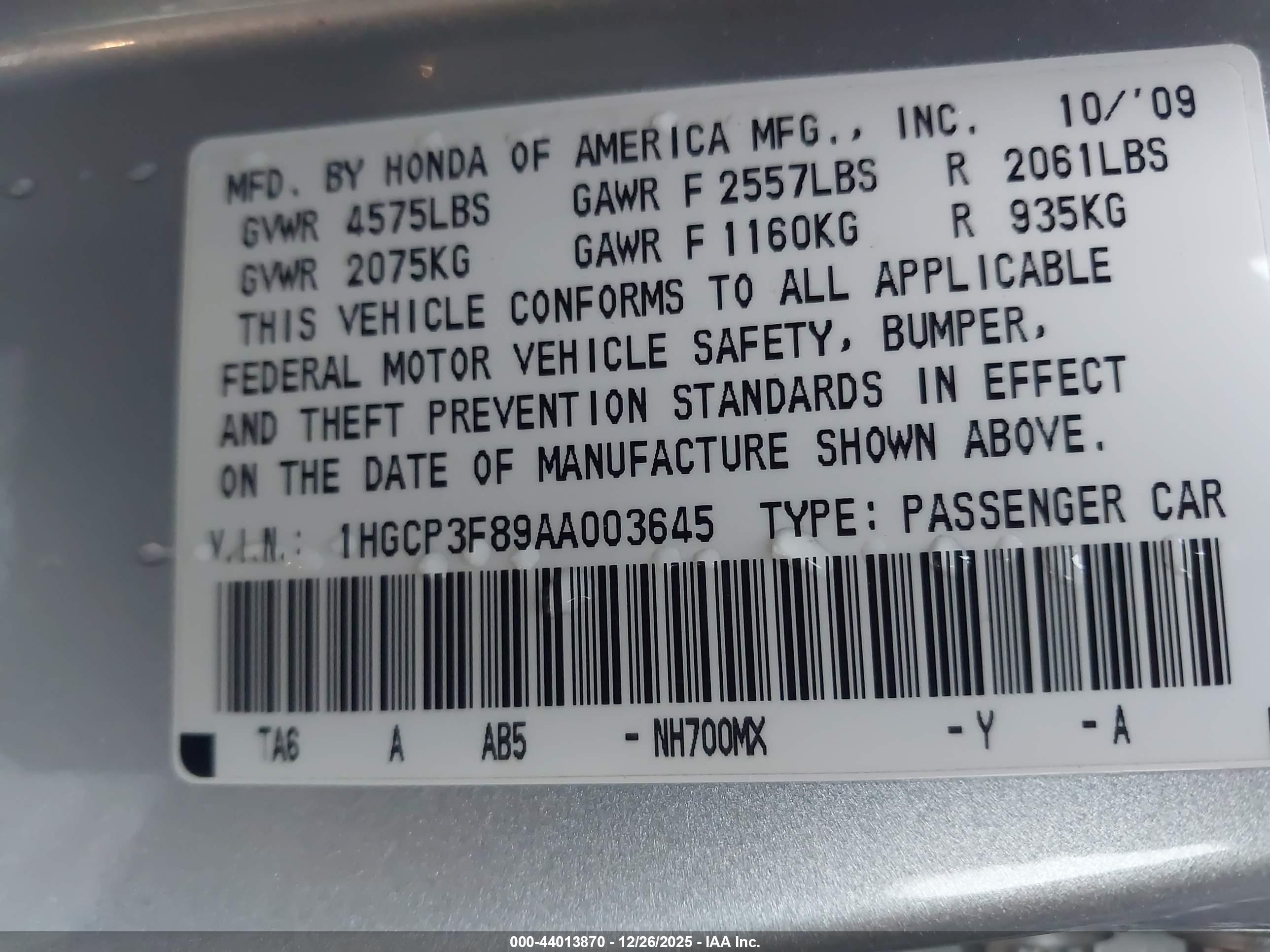 HONDA ACCORD image 9