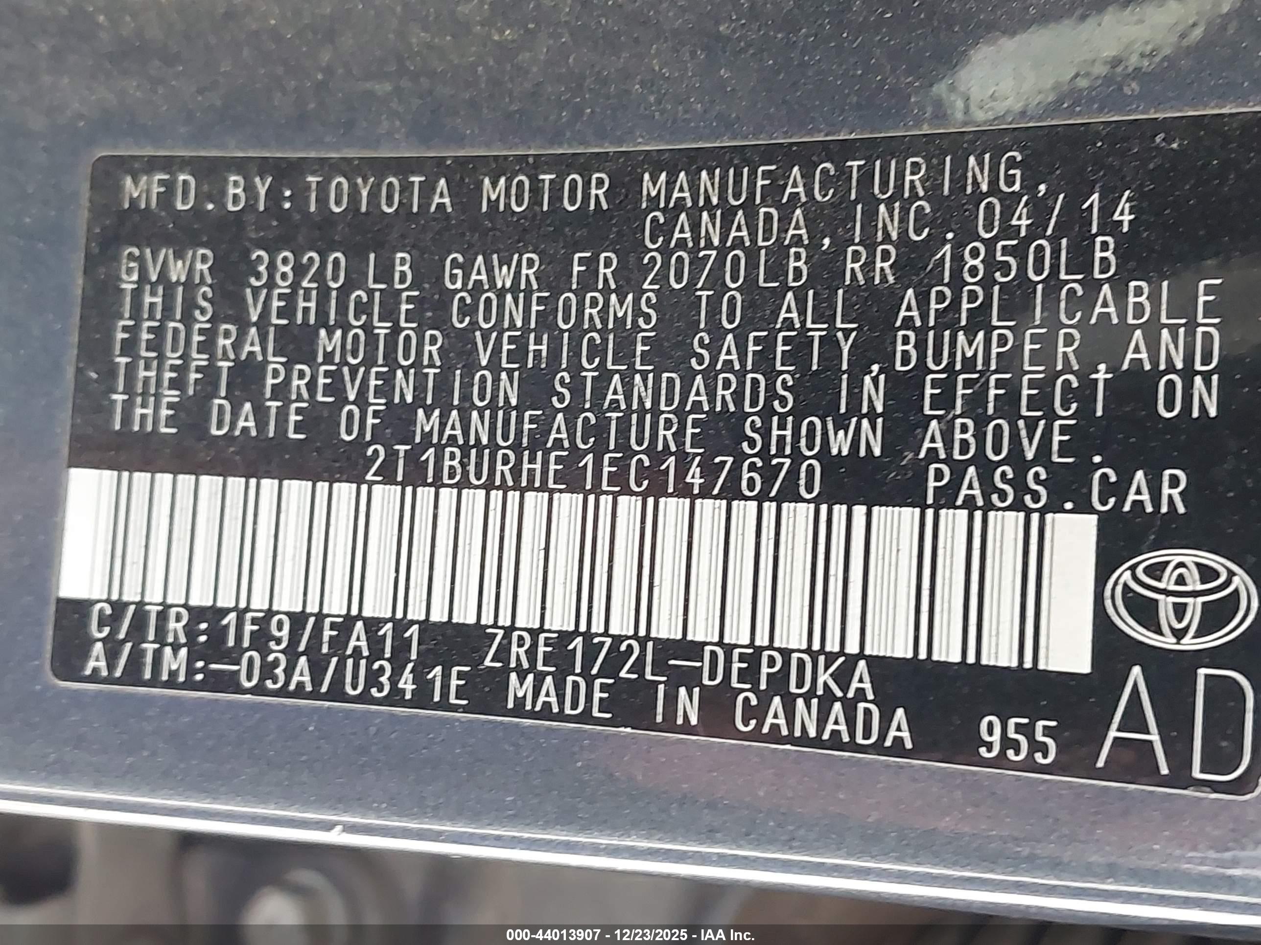 TOYOTA COROLLA image 9