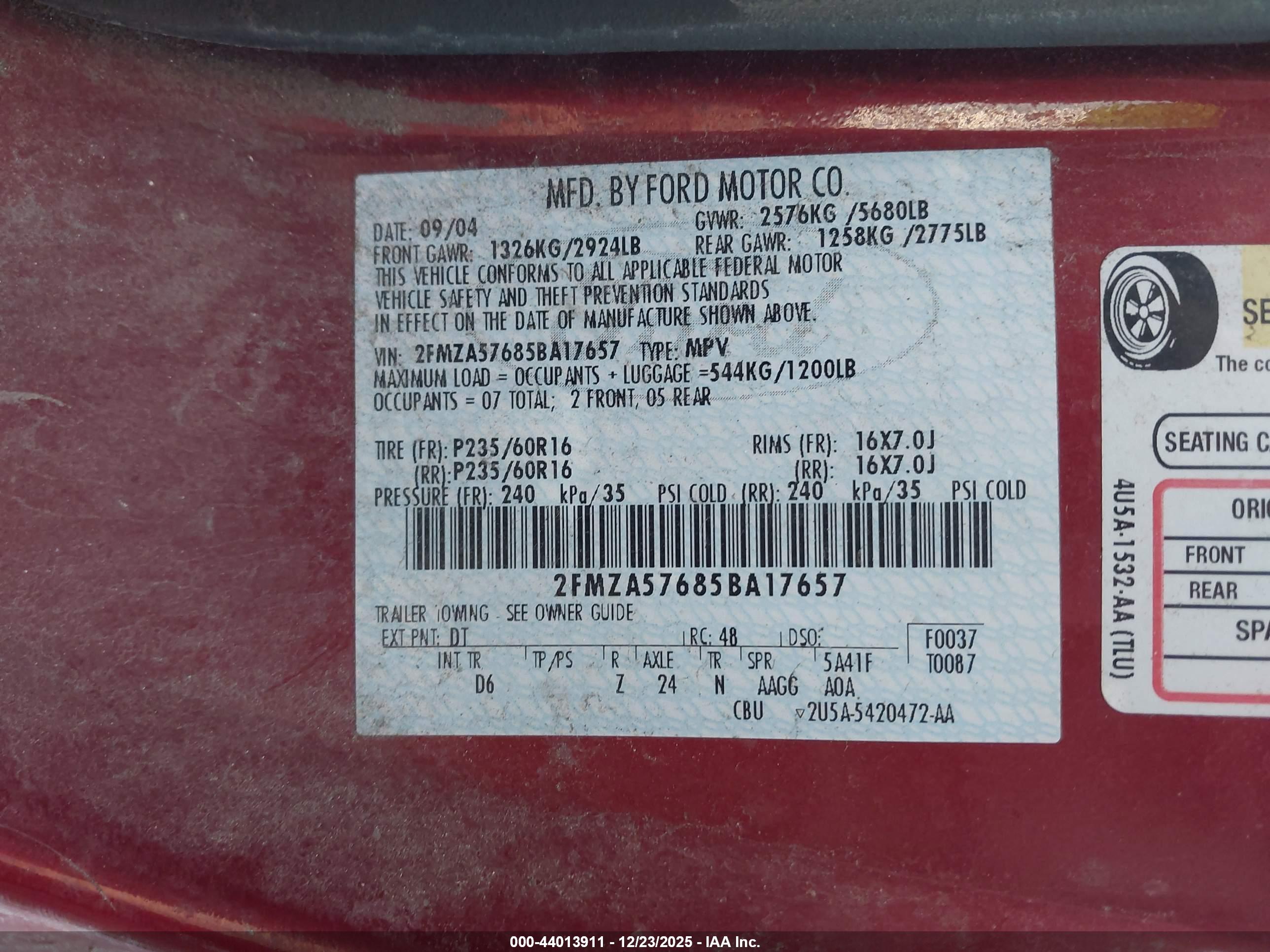 FORD FREESTAR image 9
