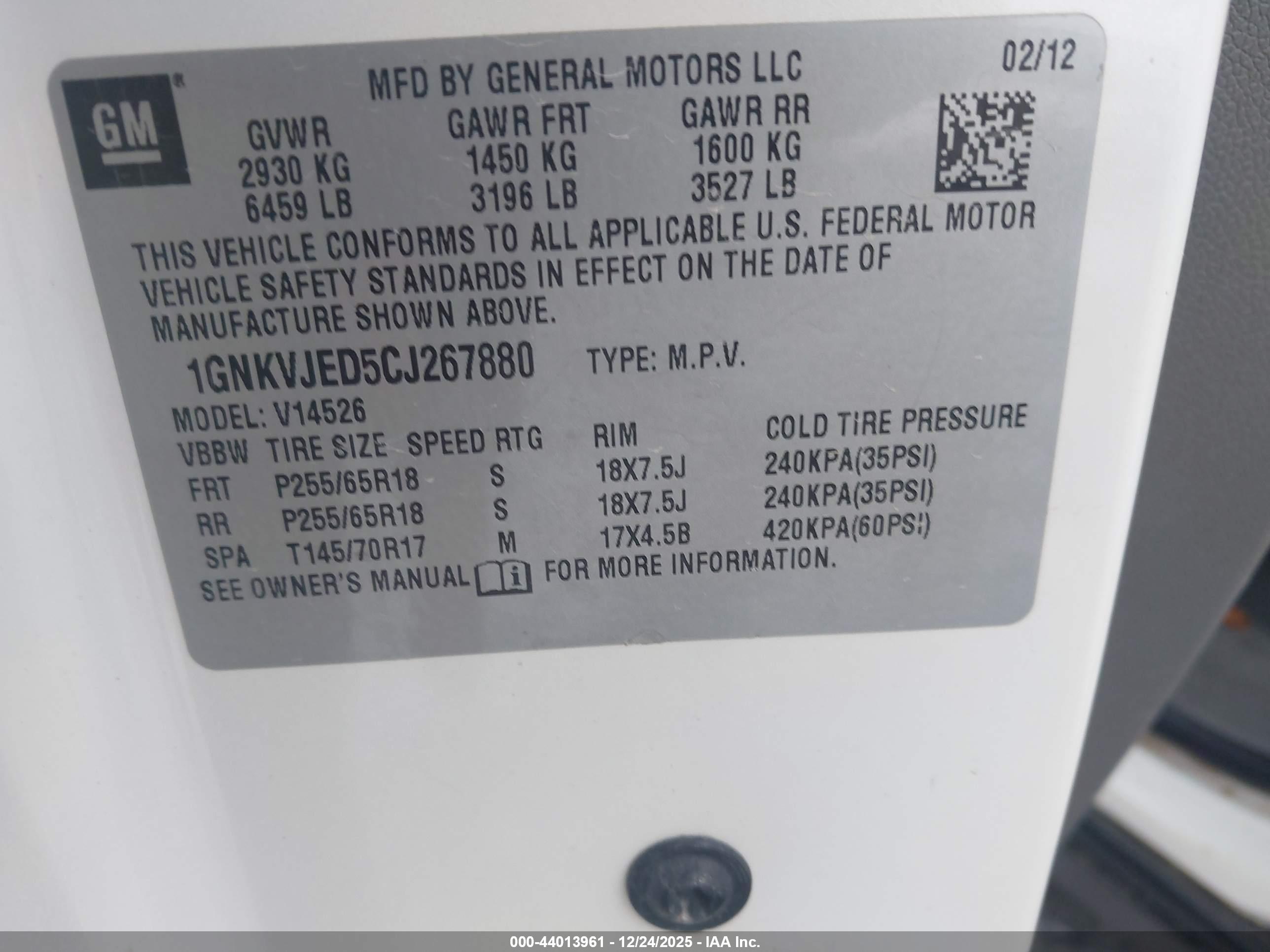 CHEVROLET TRAVERSE image 9