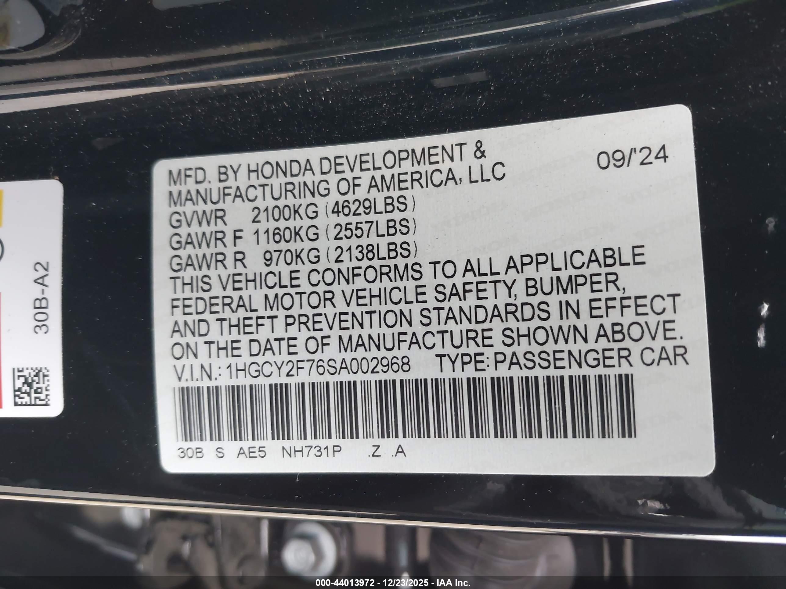 HONDA ACCORD image 9