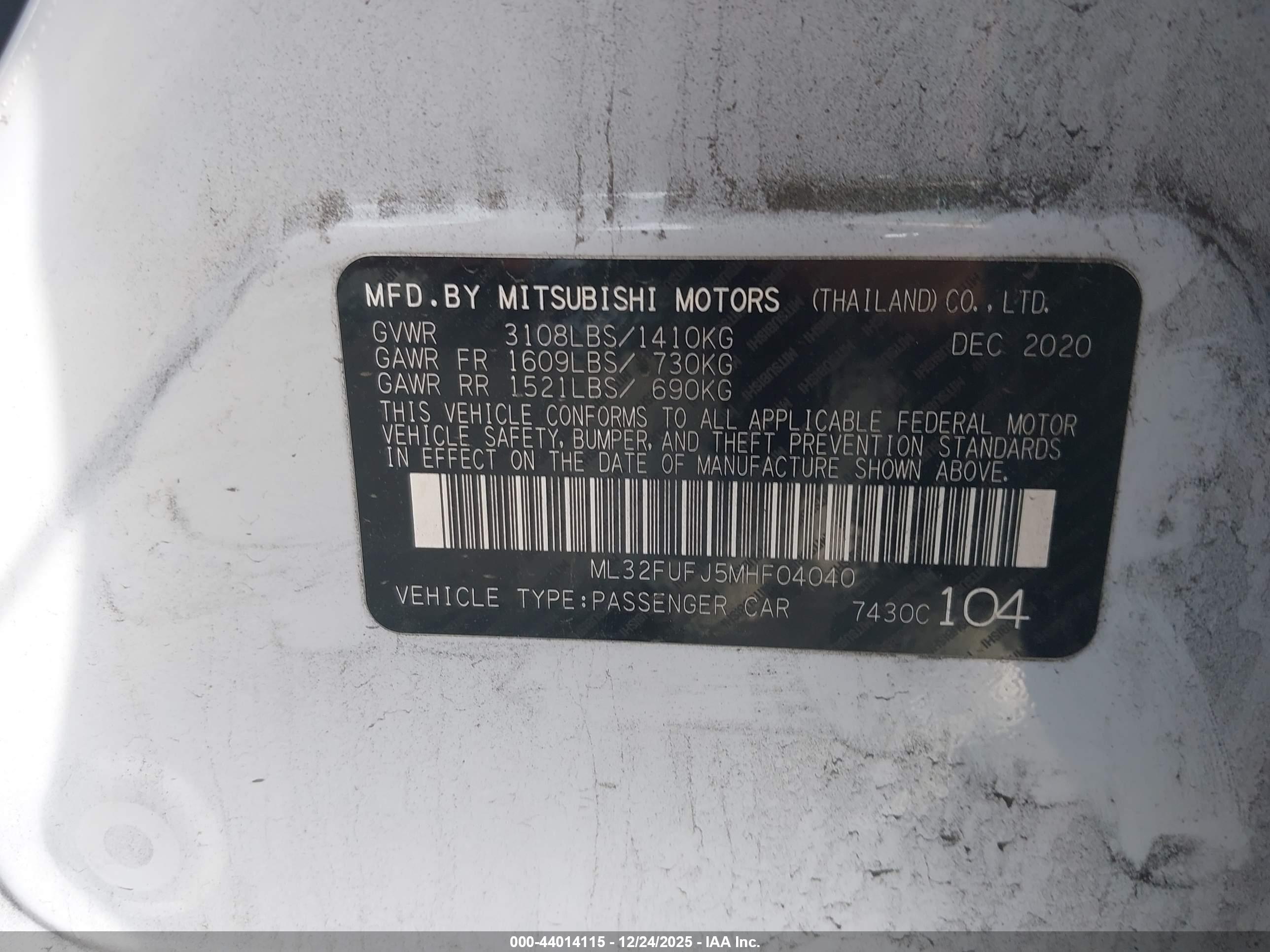MITSUBISHI MIRAGE image 9