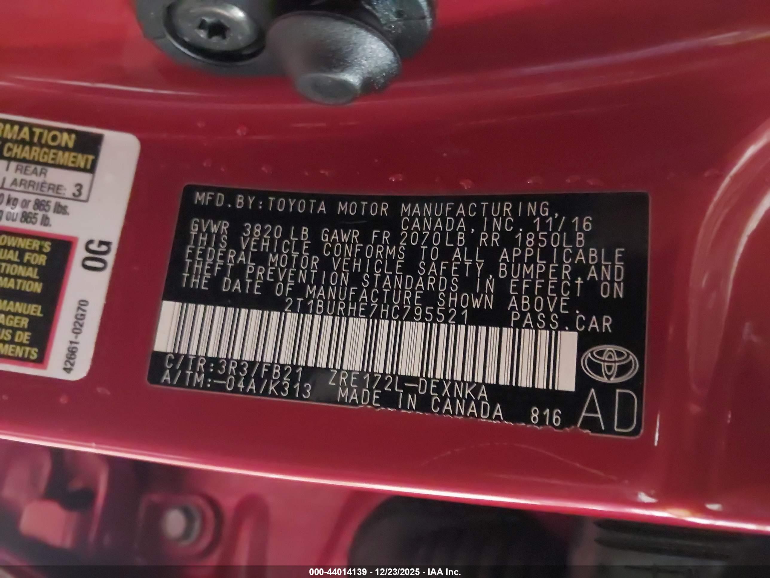 TOYOTA COROLLA image 9