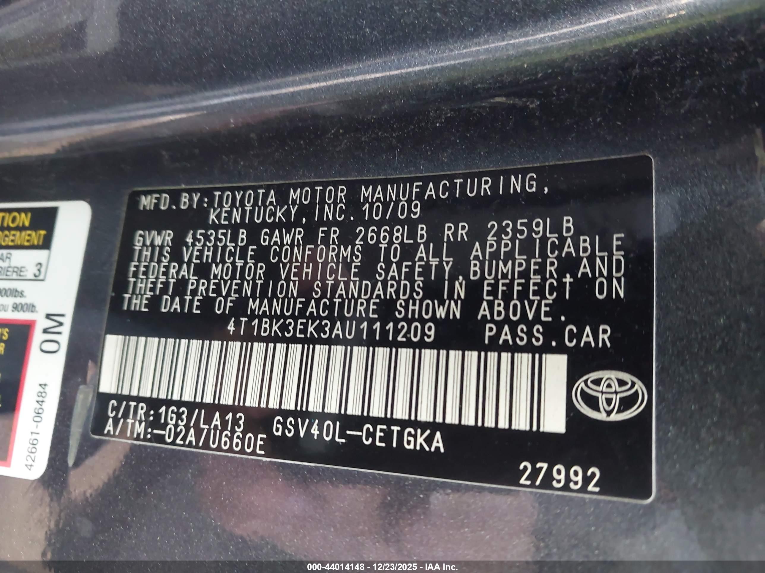 TOYOTA CAMRY image 9