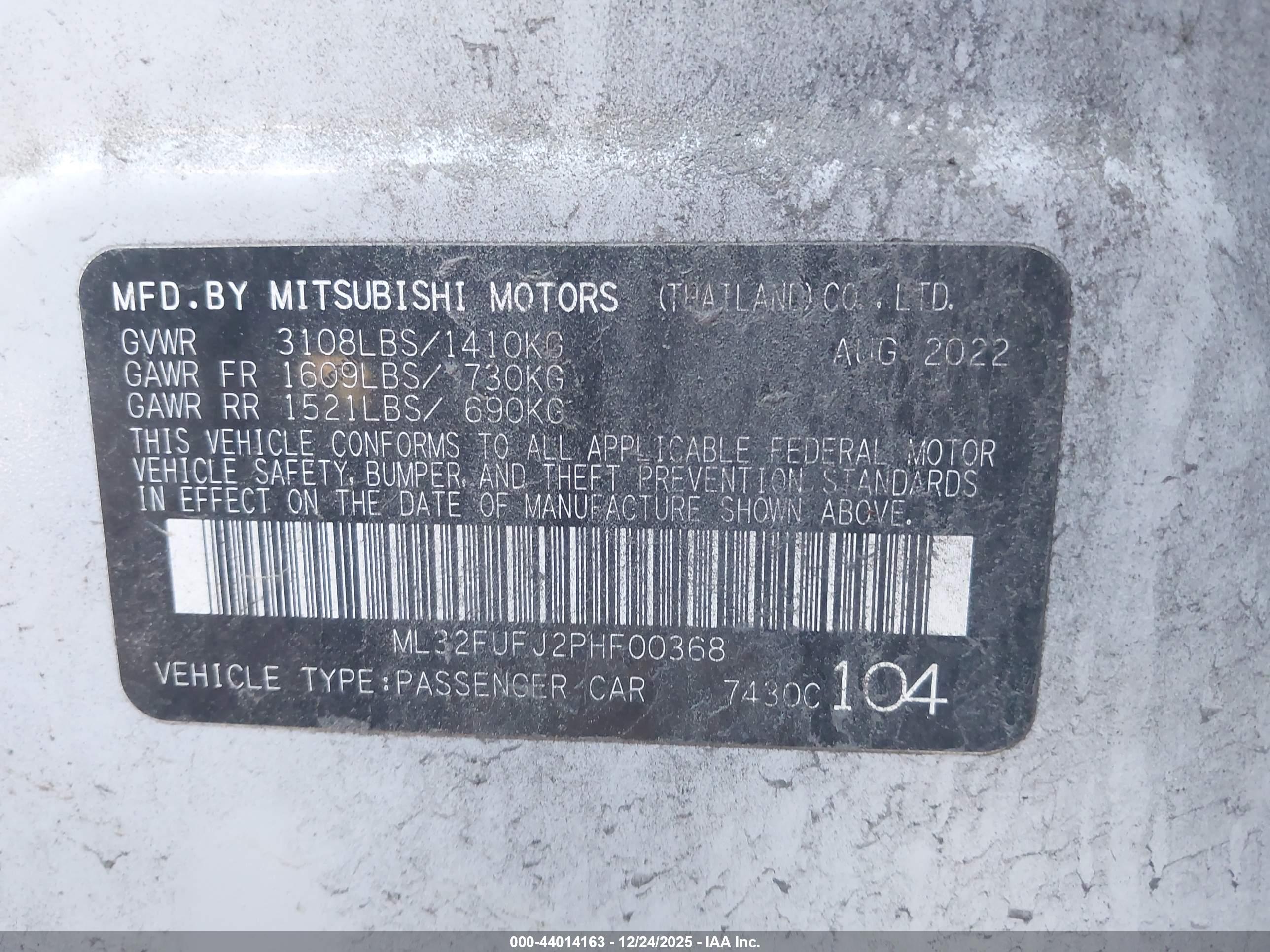 MITSUBISHI MIRAGE image 9