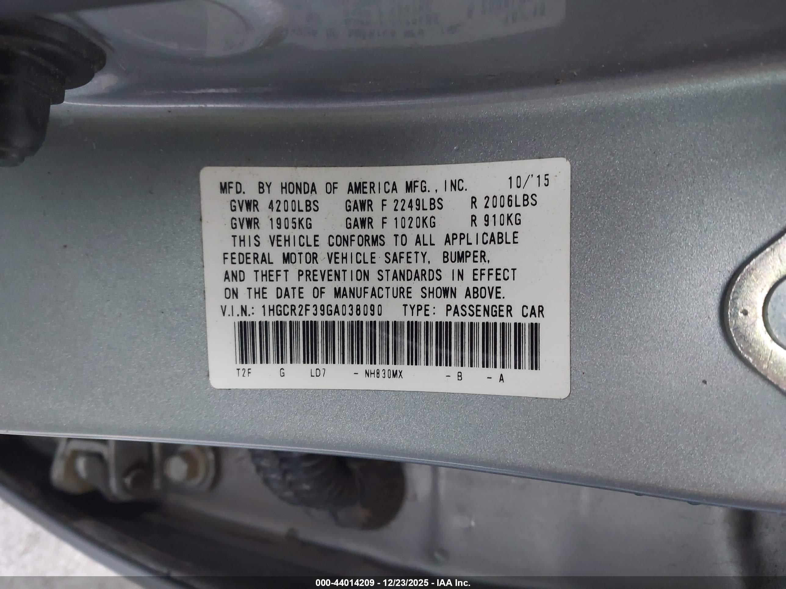 HONDA ACCORD image 9