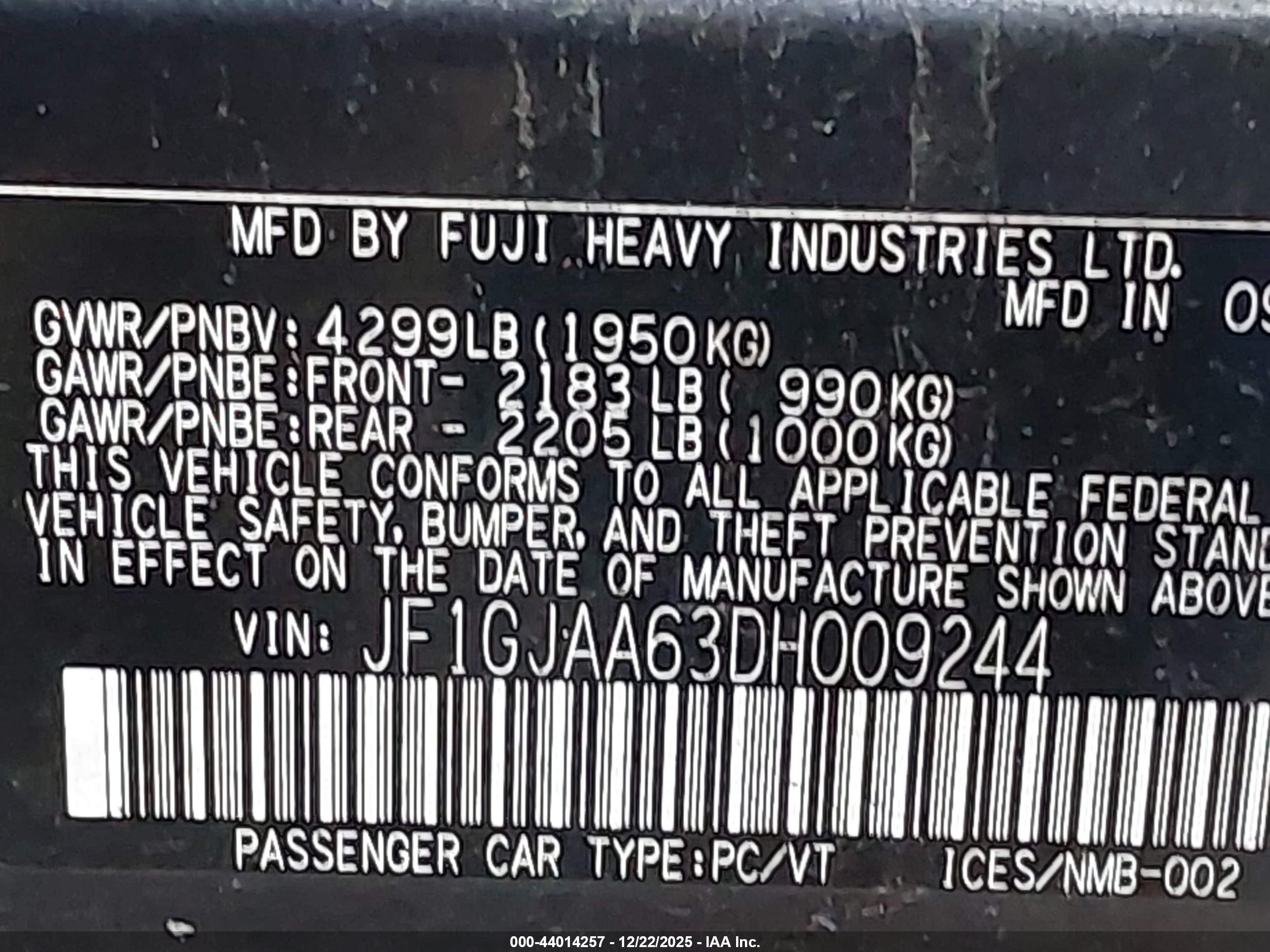 SUBARU IMPREZA image 9