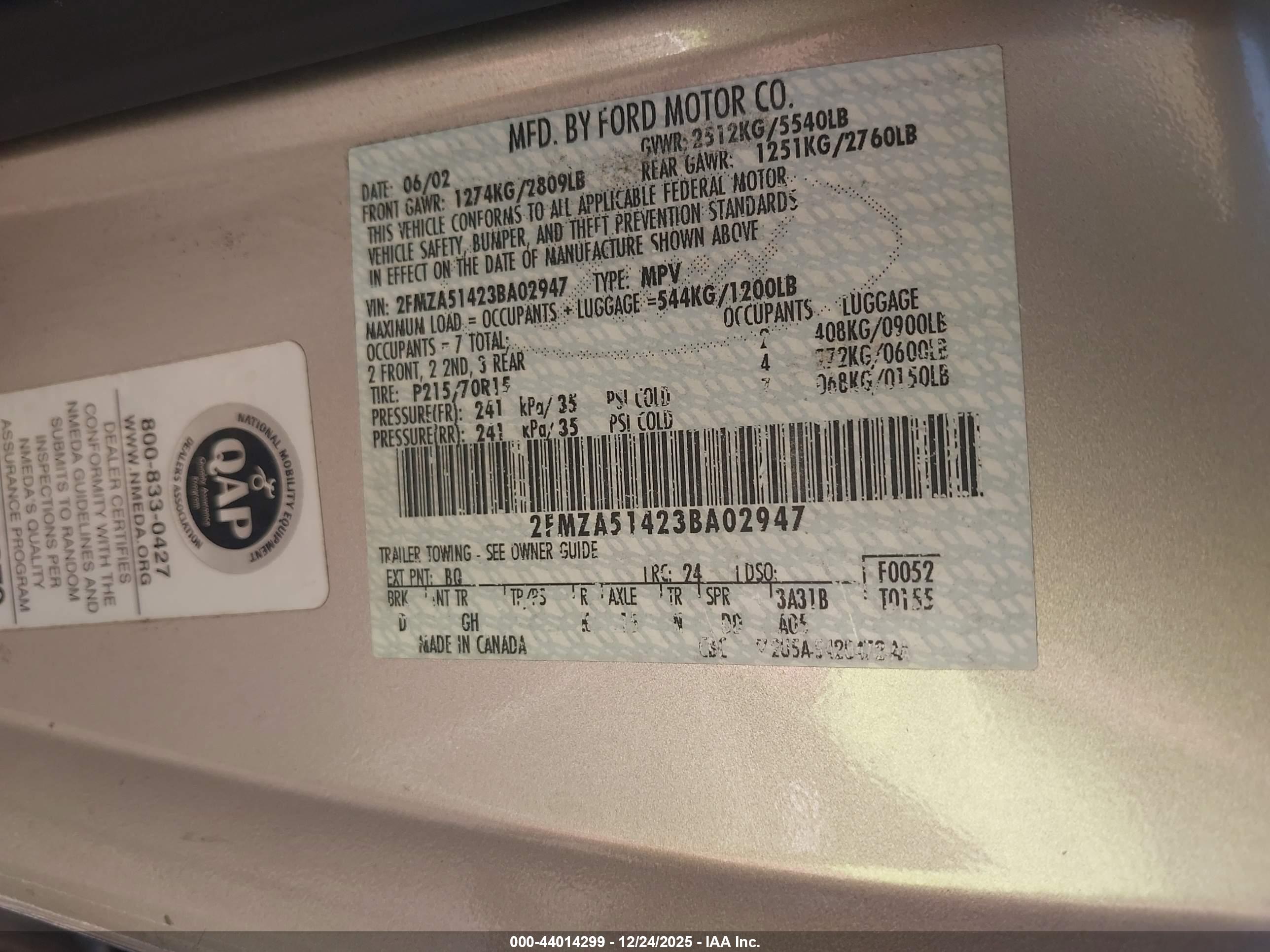 FORD WINDSTAR image 9