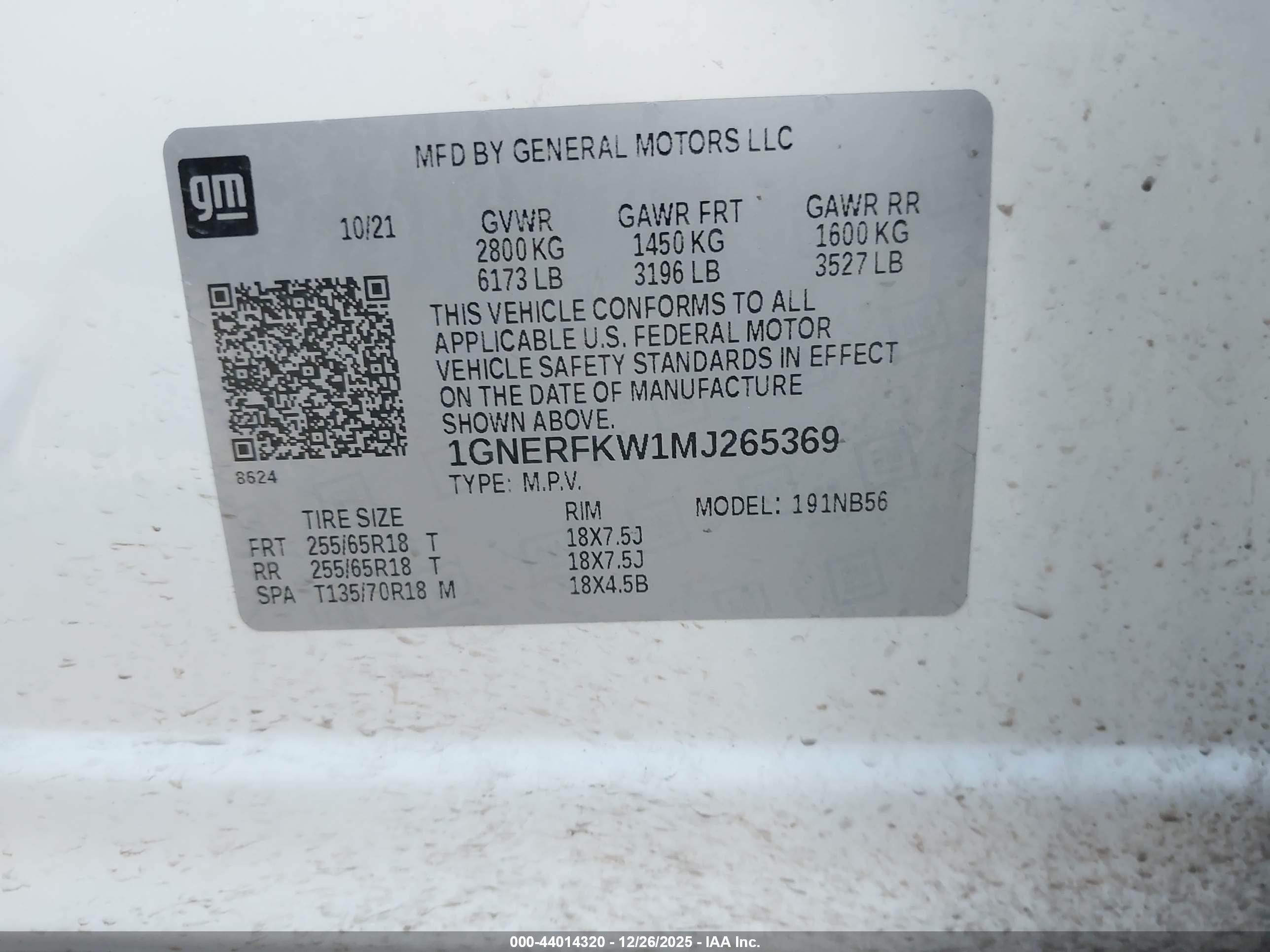 CHEVROLET TRAVERSE image 9
