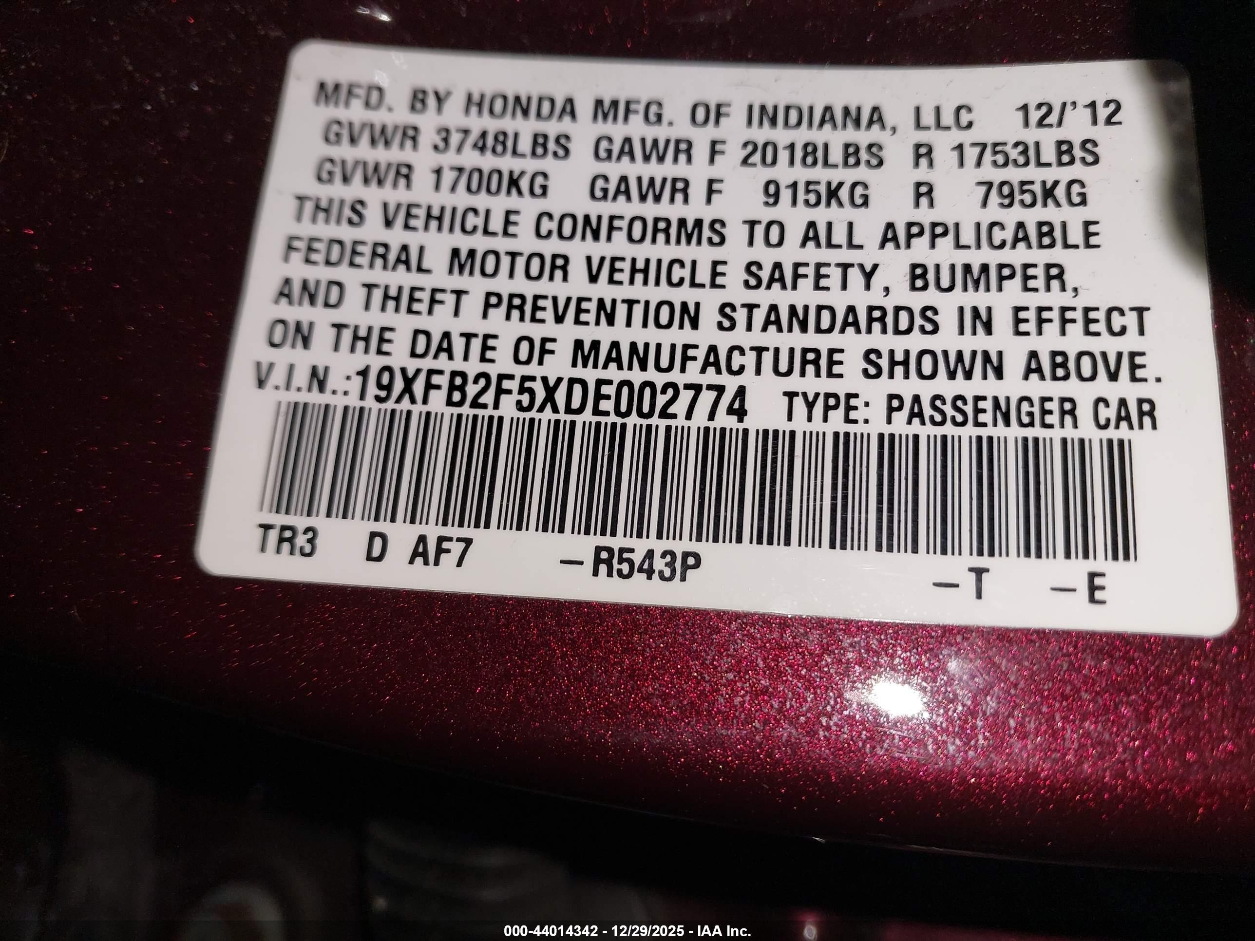 HONDA CIVIC image 9