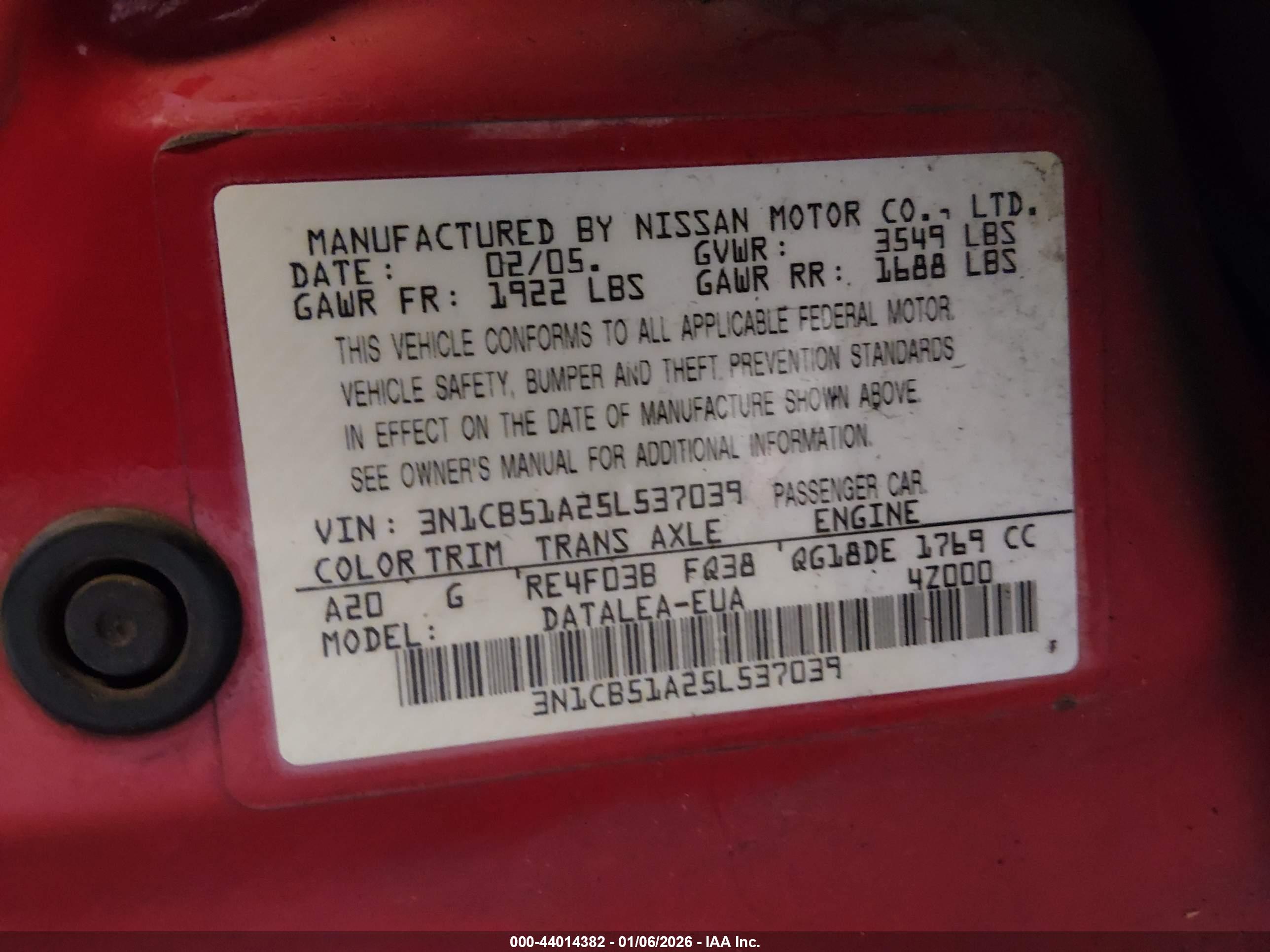 NISSAN SENTRA image 9