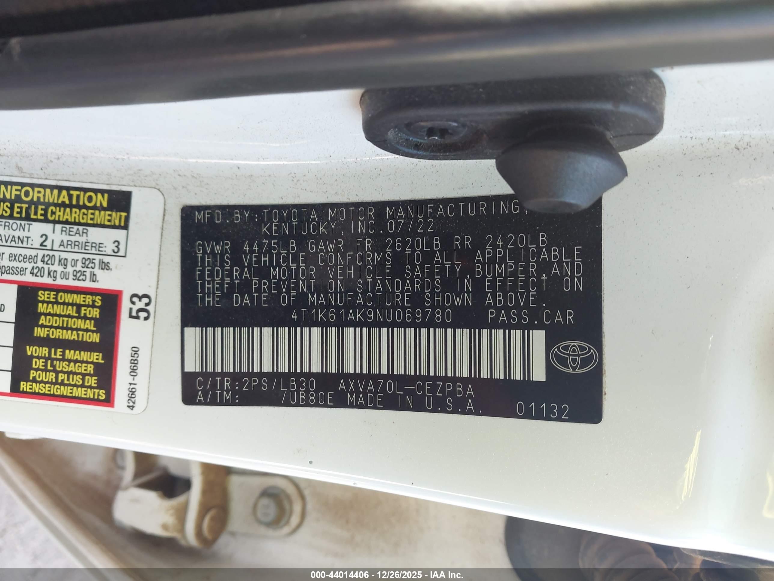 TOYOTA CAMRY image 9