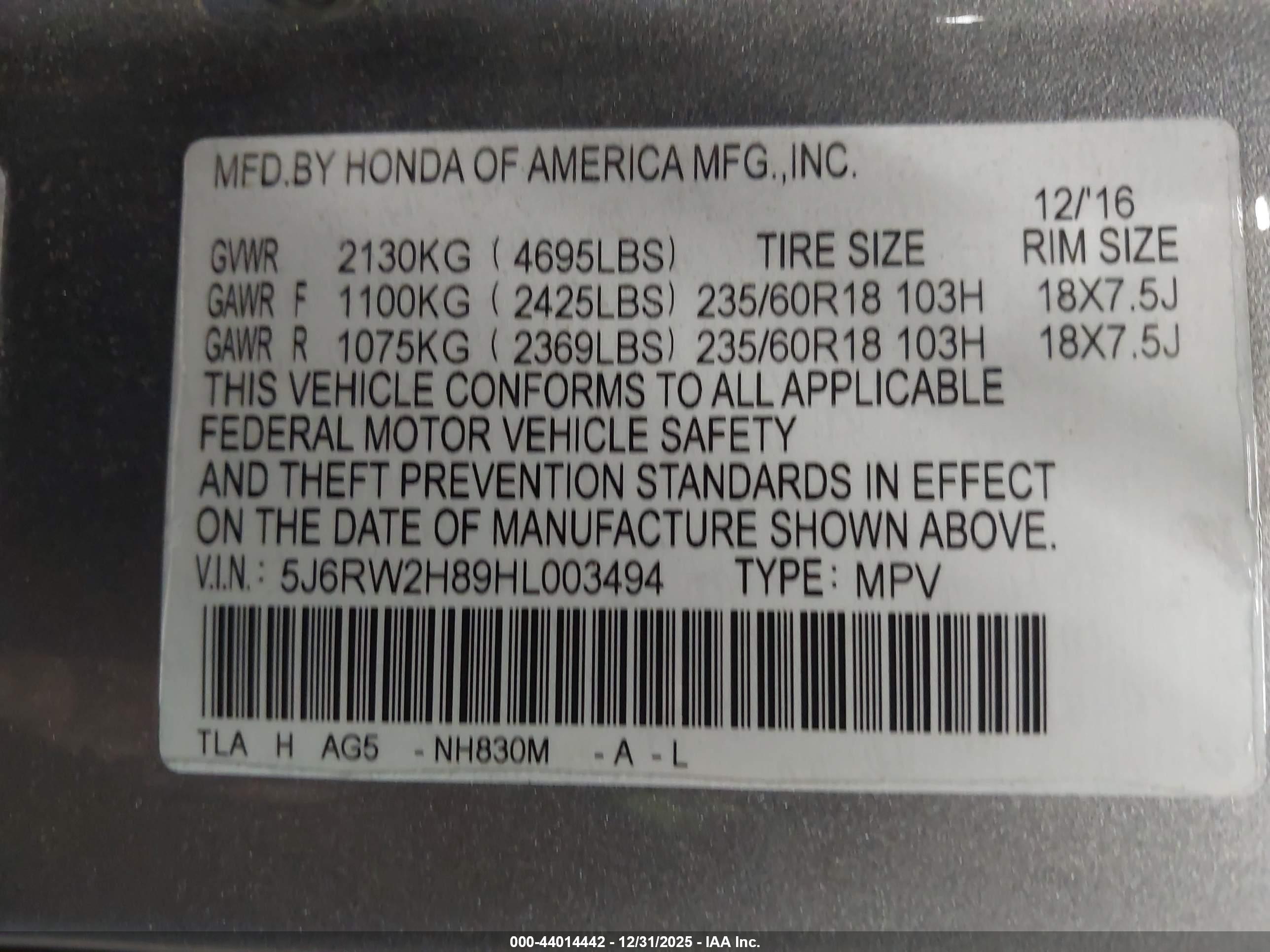 HONDA CR-V image 9