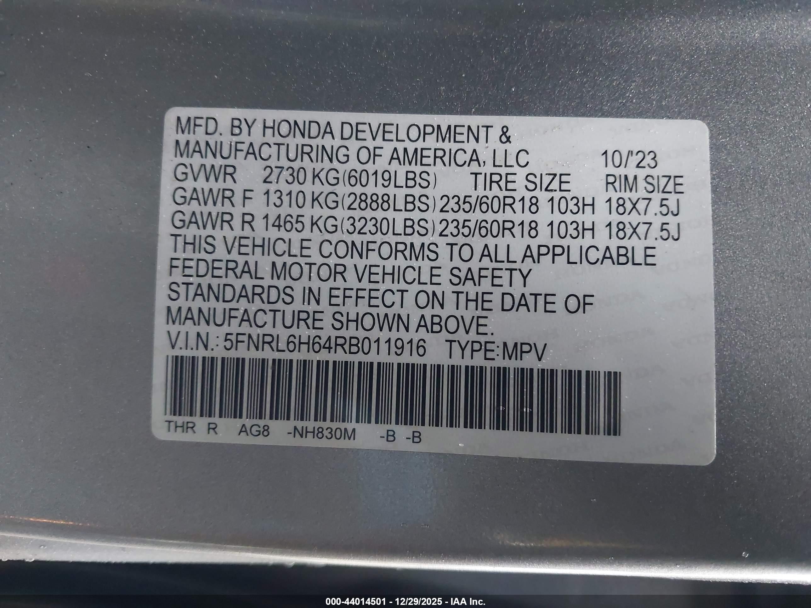 HONDA ODYSSEY image 9