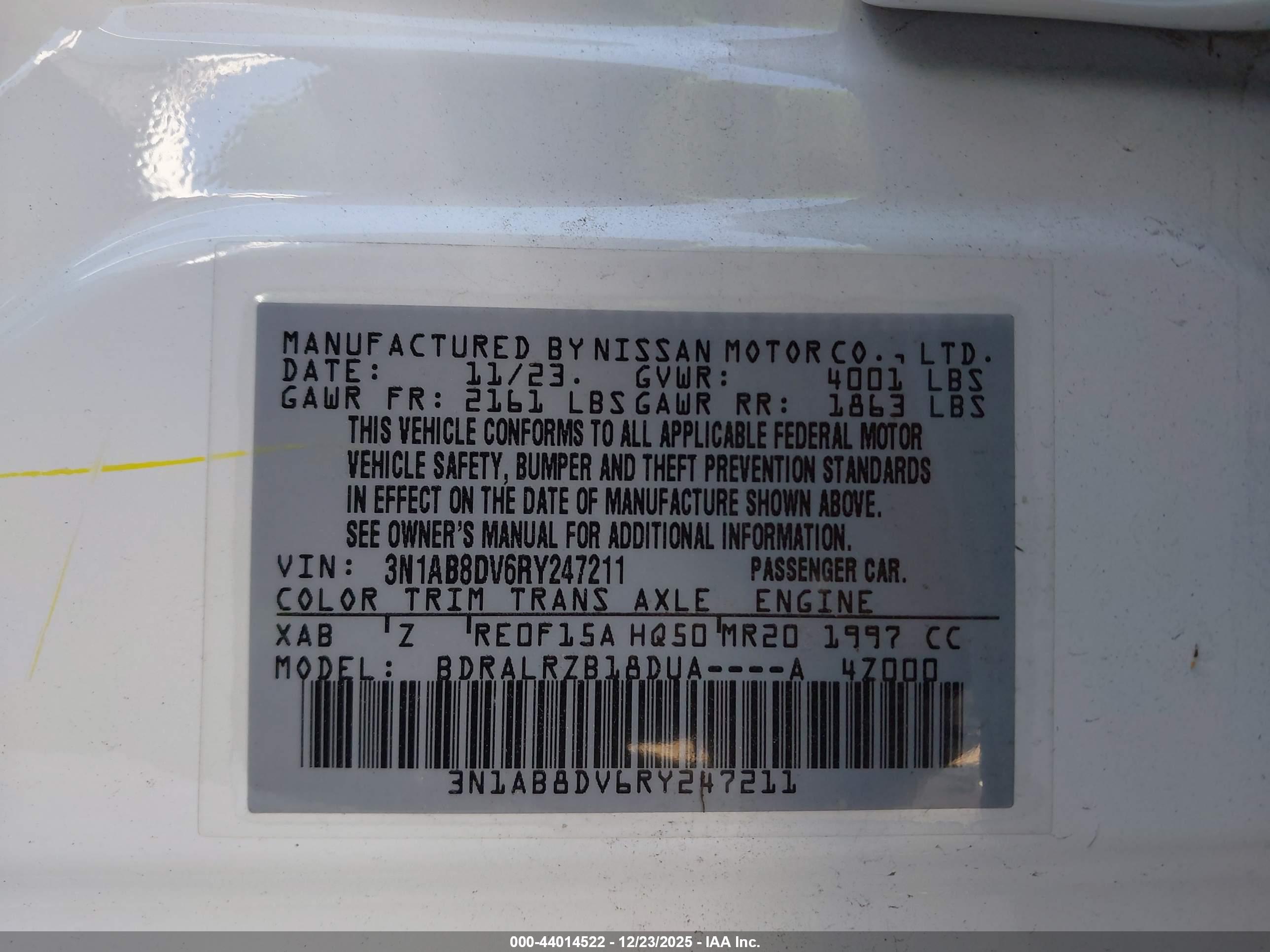 NISSAN SENTRA image 9