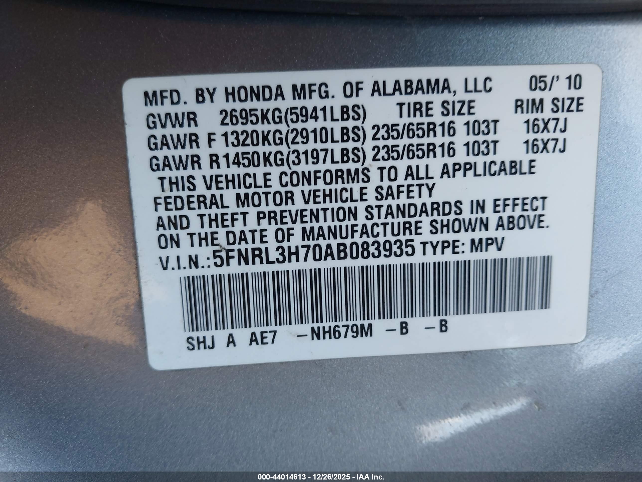 HONDA ODYSSEY image 9