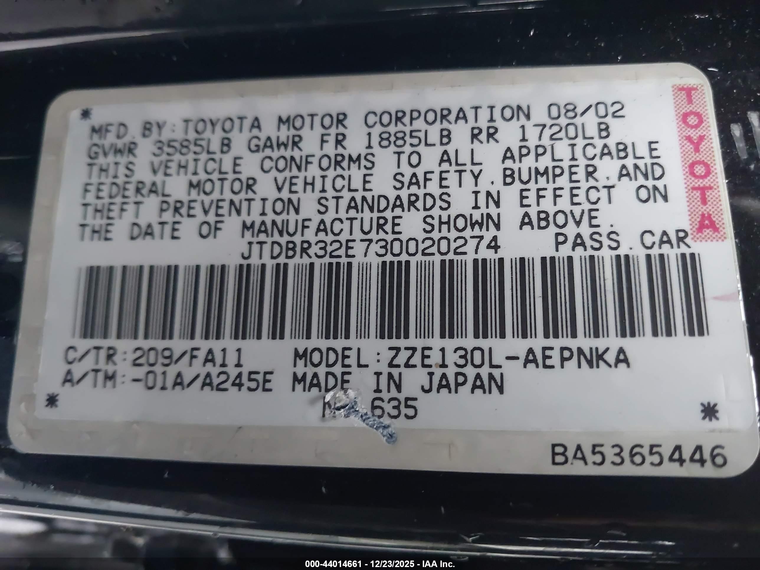 TOYOTA COROLLA image 9