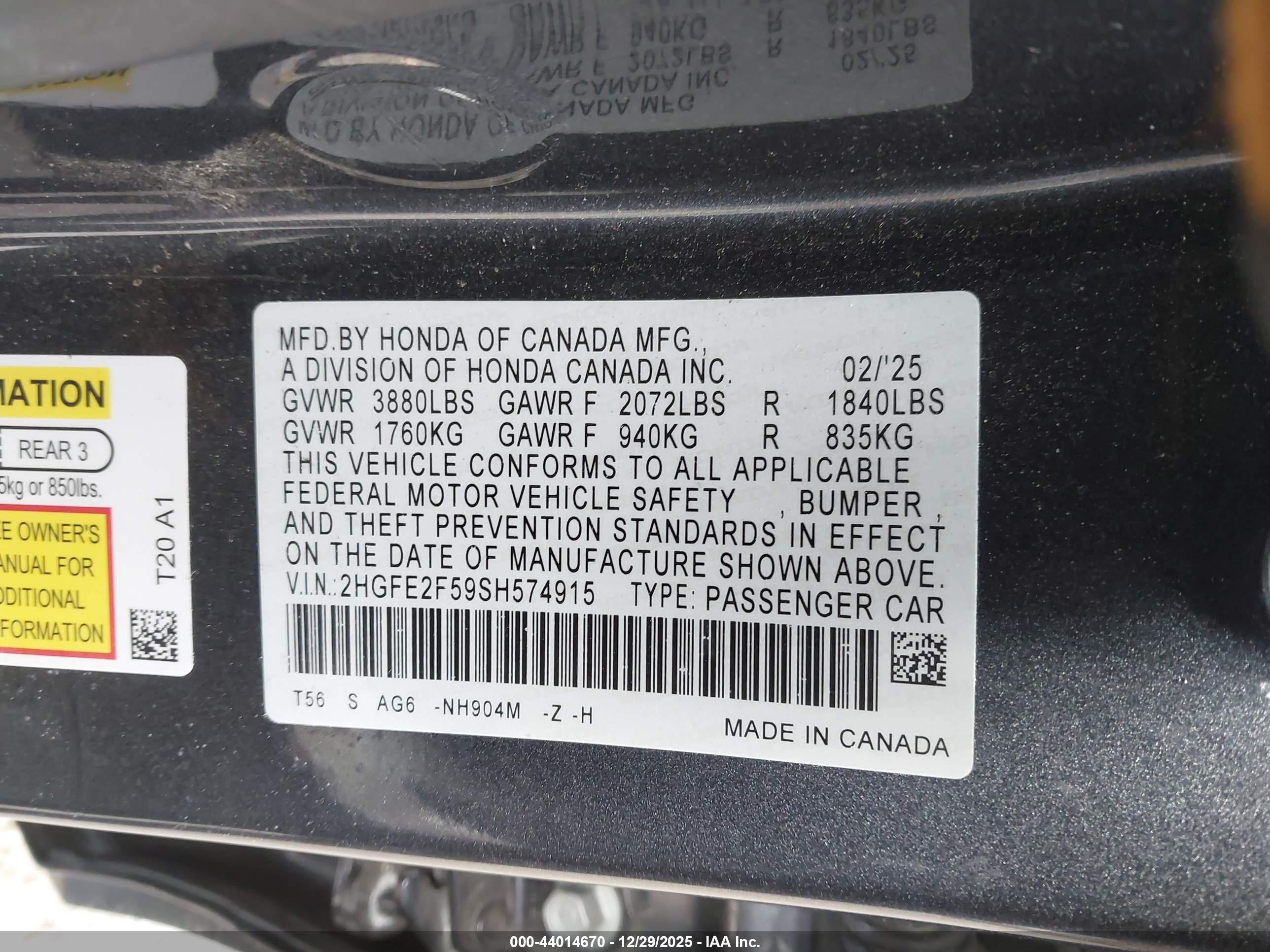 HONDA CIVIC image 9