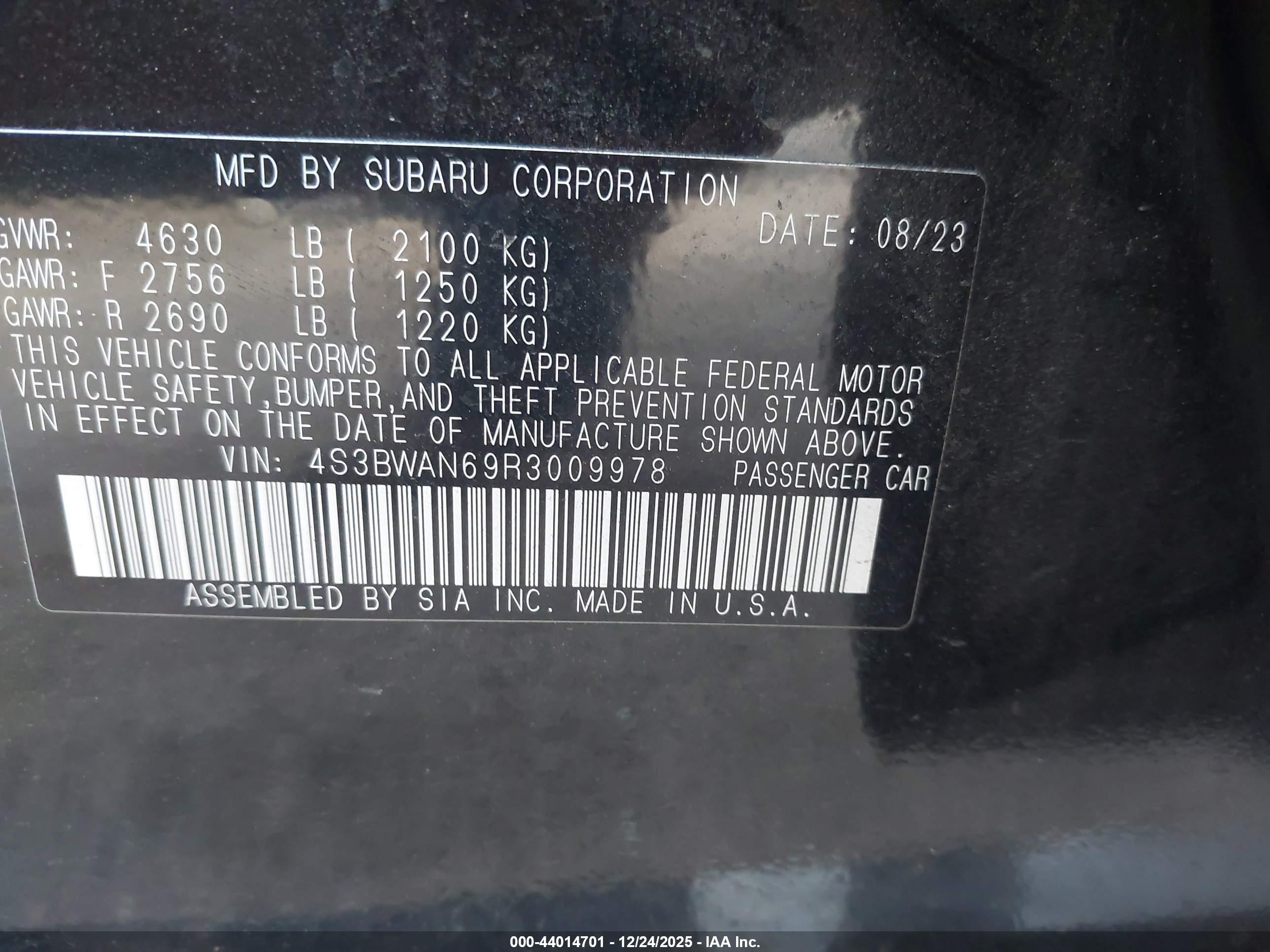 SUBARU LEGACY image 9