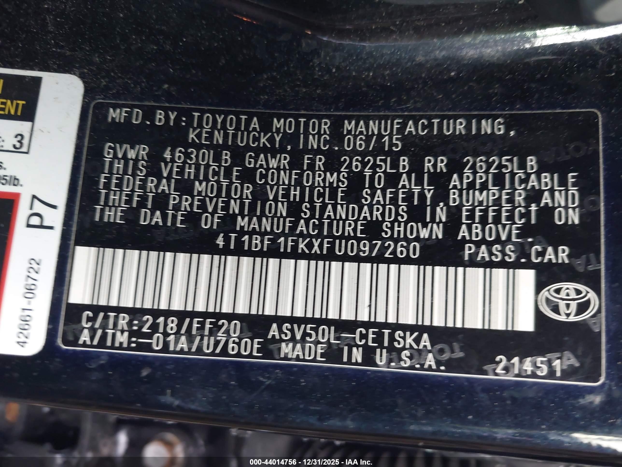 TOYOTA CAMRY image 9