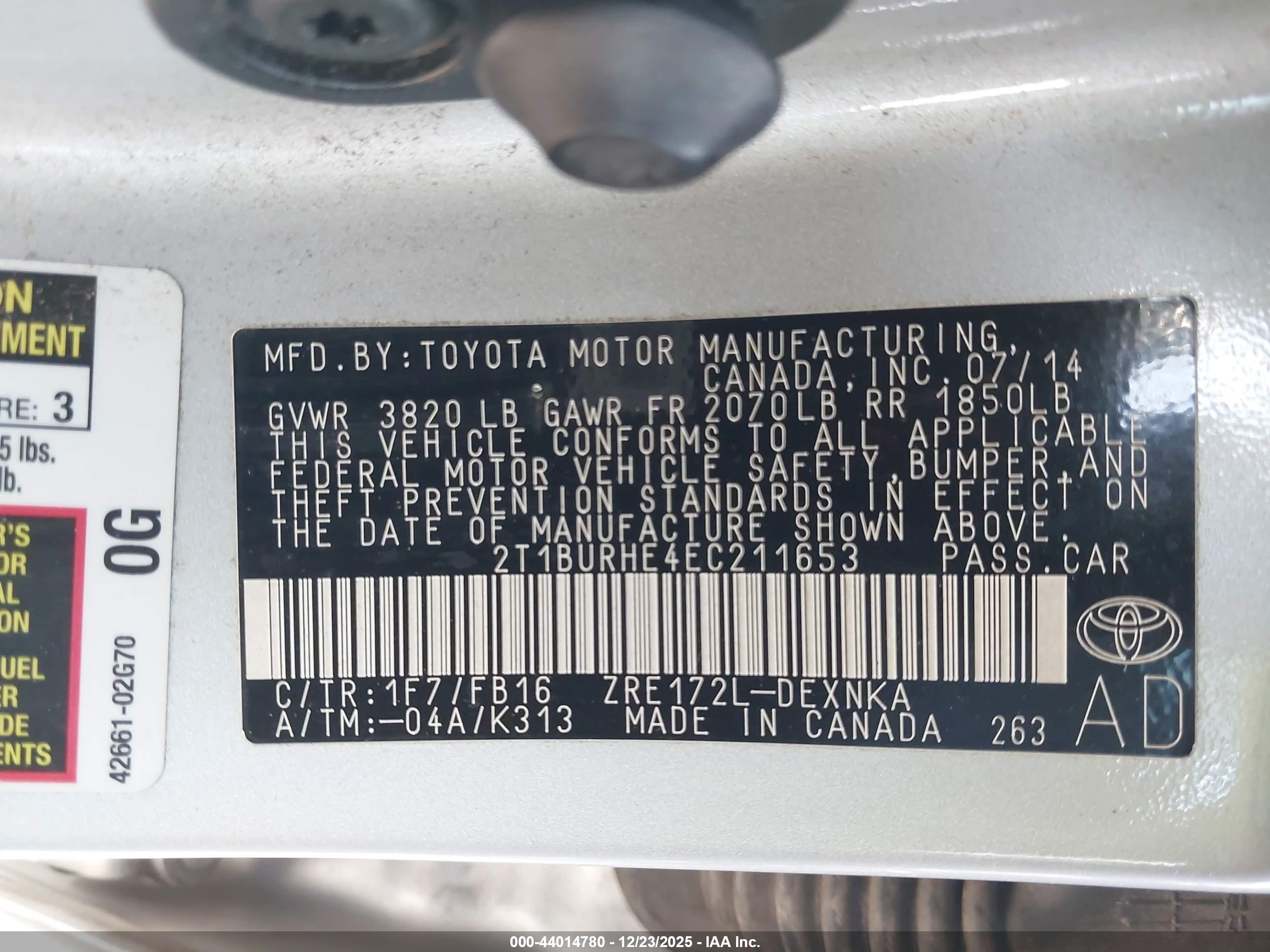 TOYOTA COROLLA image 9