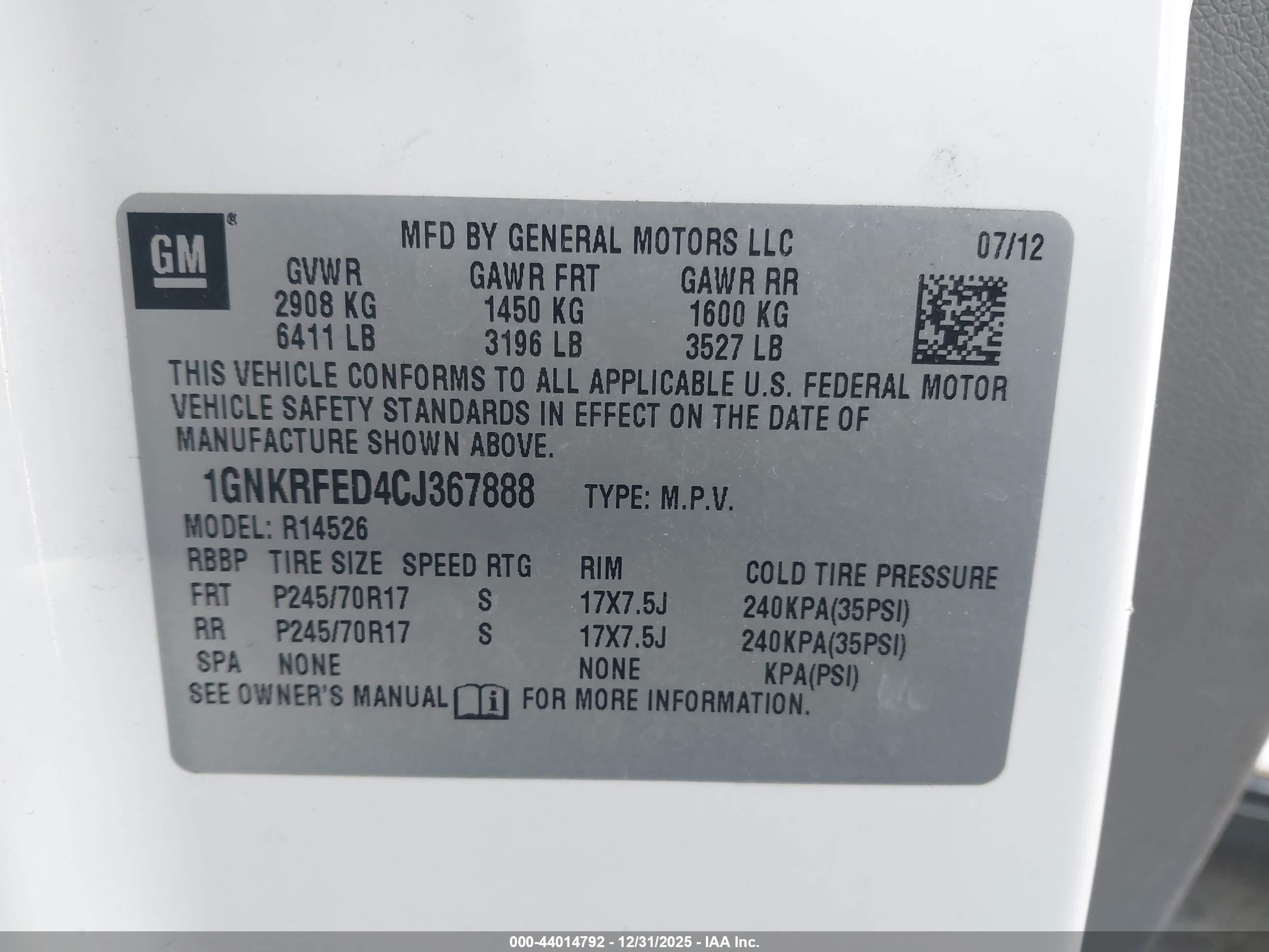 CHEVROLET TRAVERSE image 9