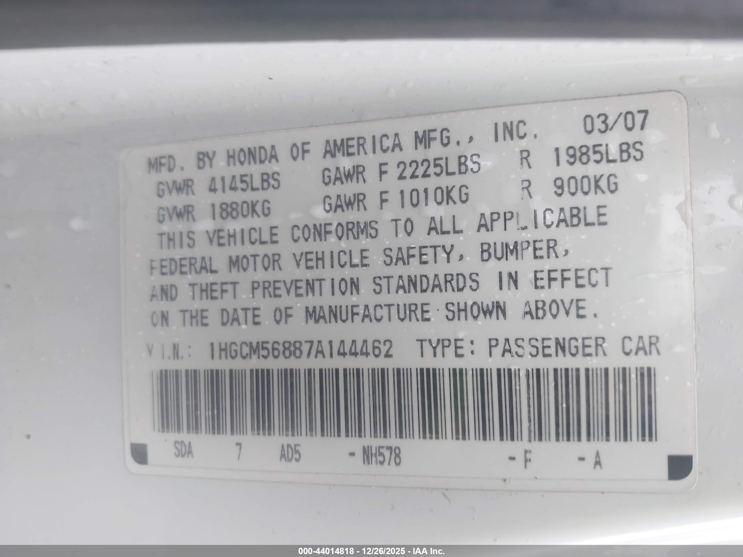 HONDA ACCORD image 9