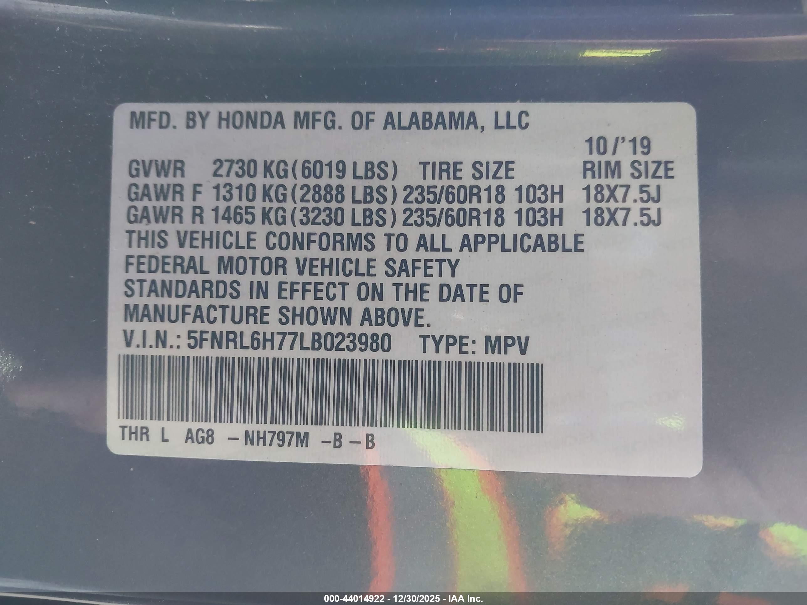 HONDA ODYSSEY image 9