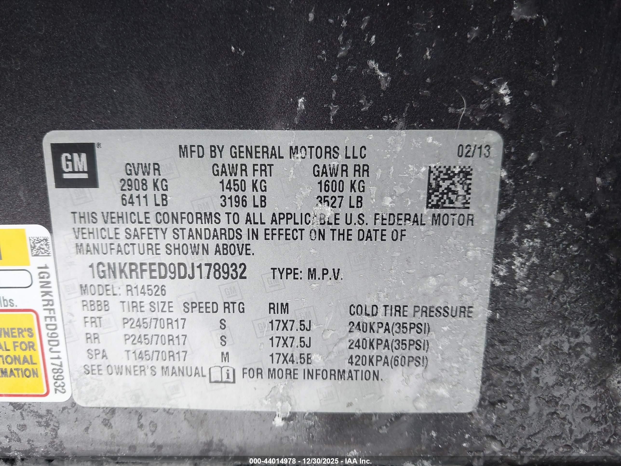 CHEVROLET TRAVERSE image 9