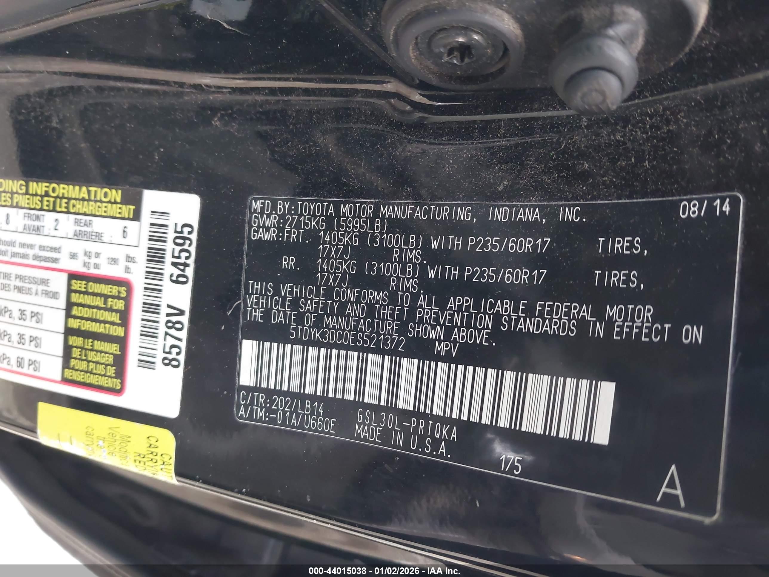 TOYOTA SIENNA image 9