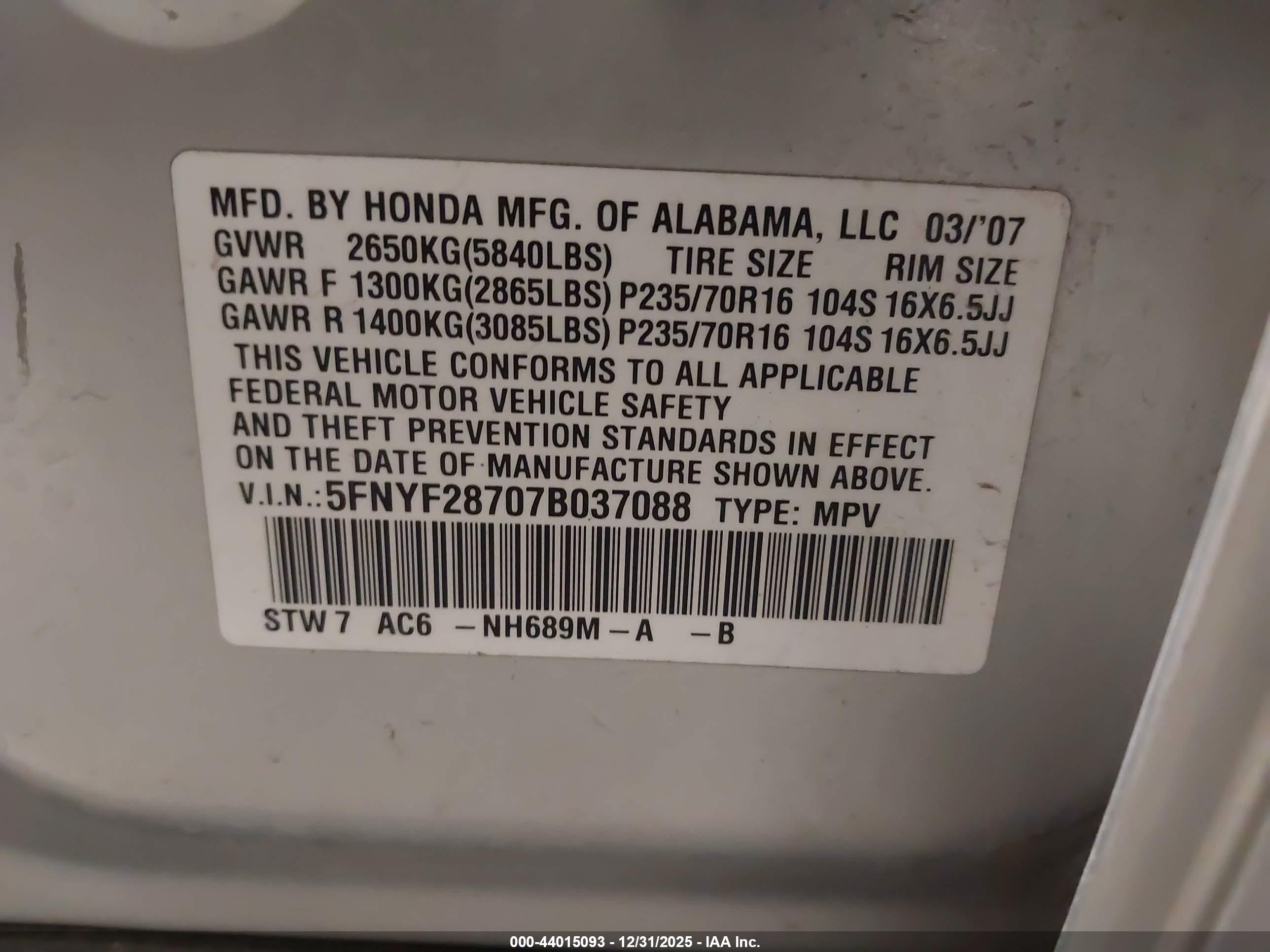 HONDA PILOT image 9