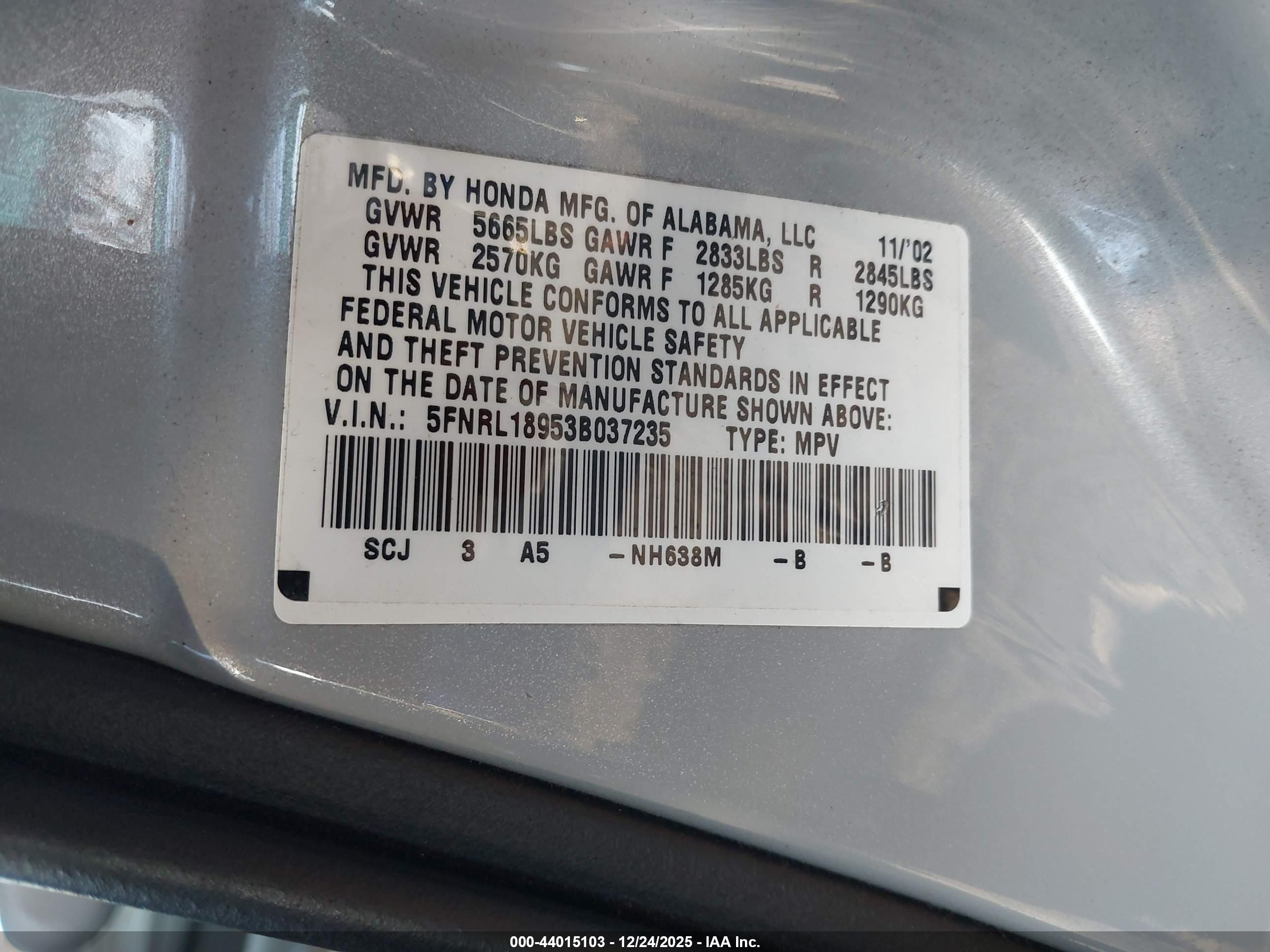 HONDA ODYSSEY image 9