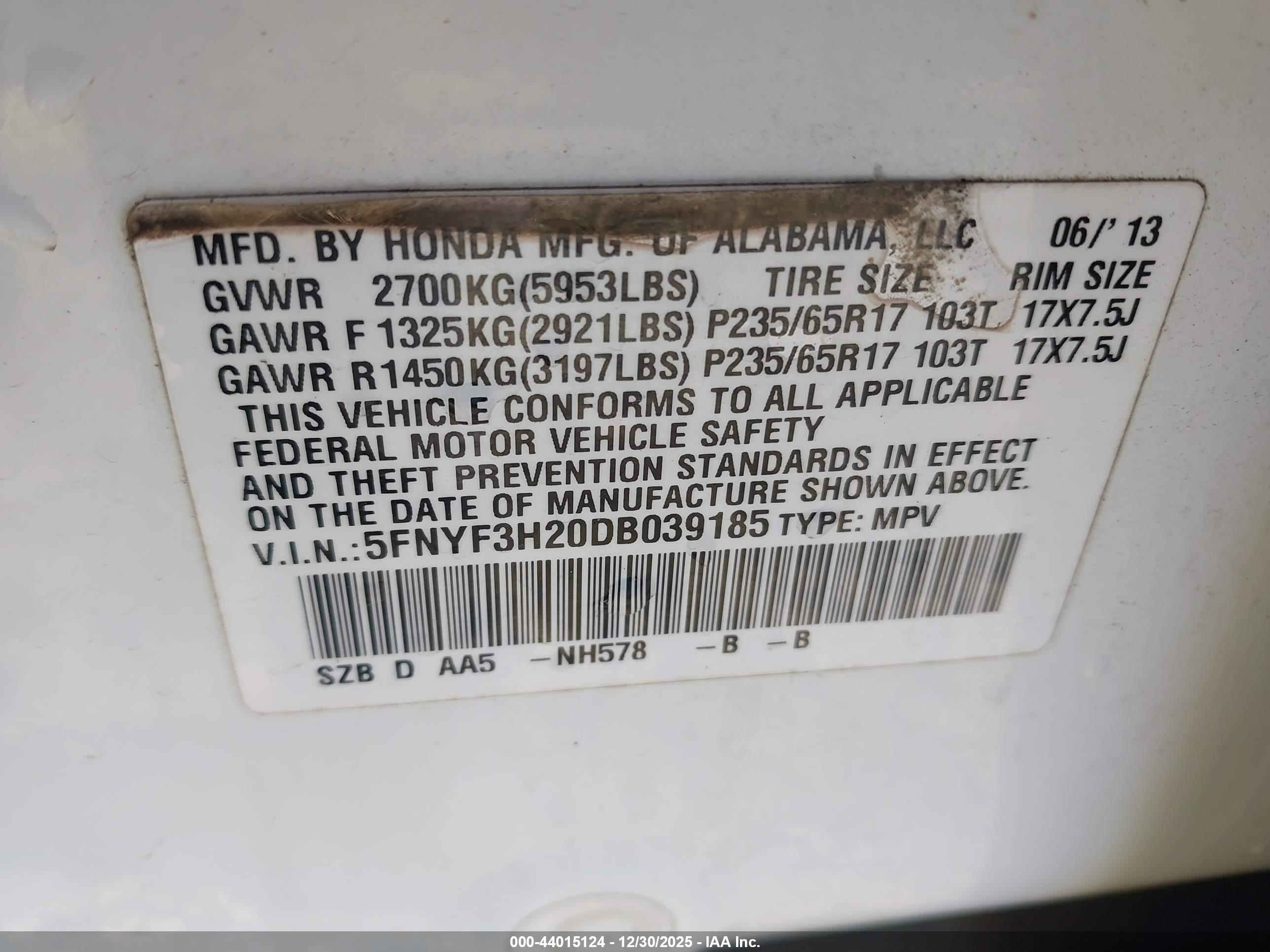 HONDA PILOT image 9