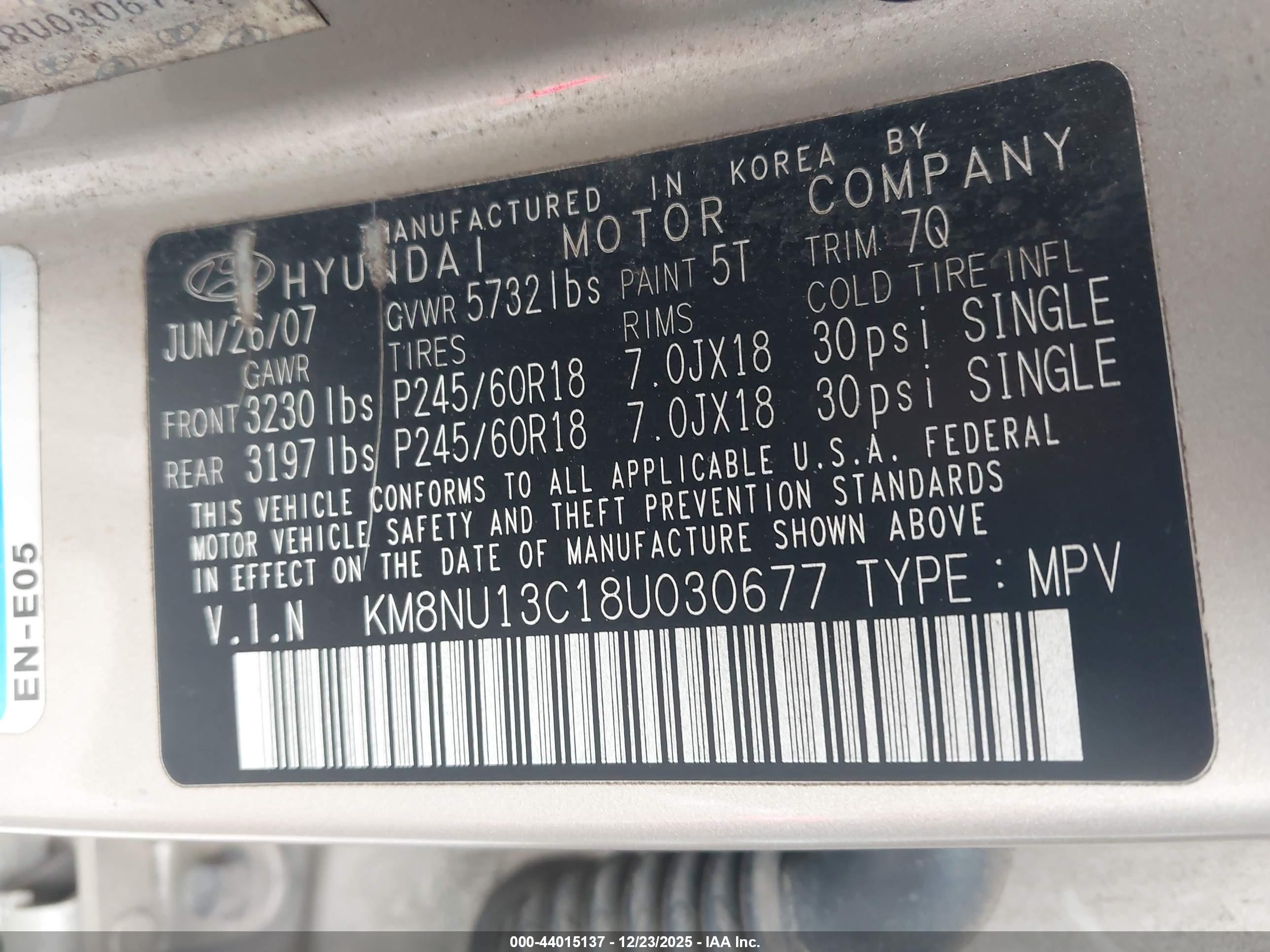 HYUNDAI VERACRUZ image 9