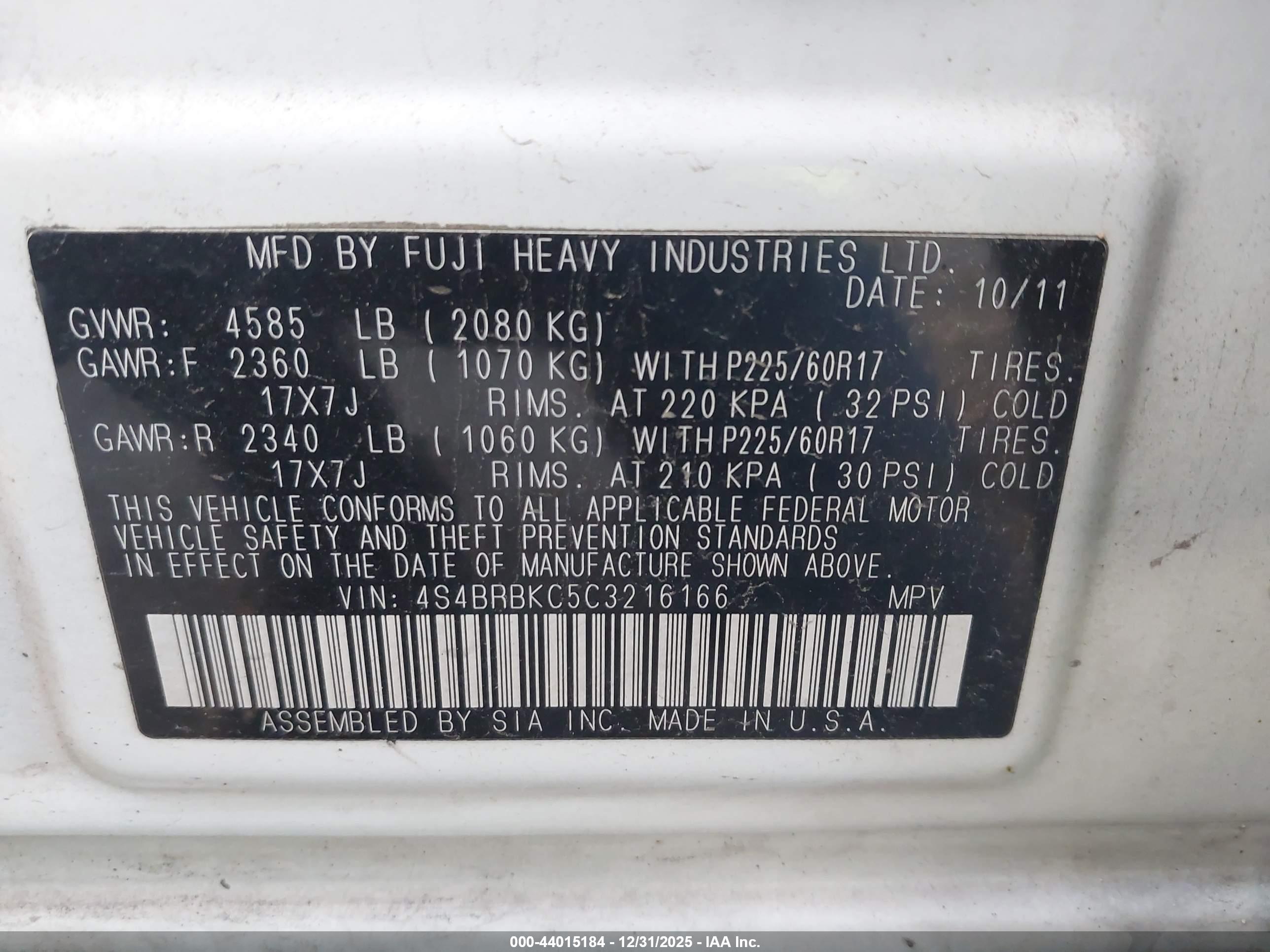 SUBARU OUTBACK image 9