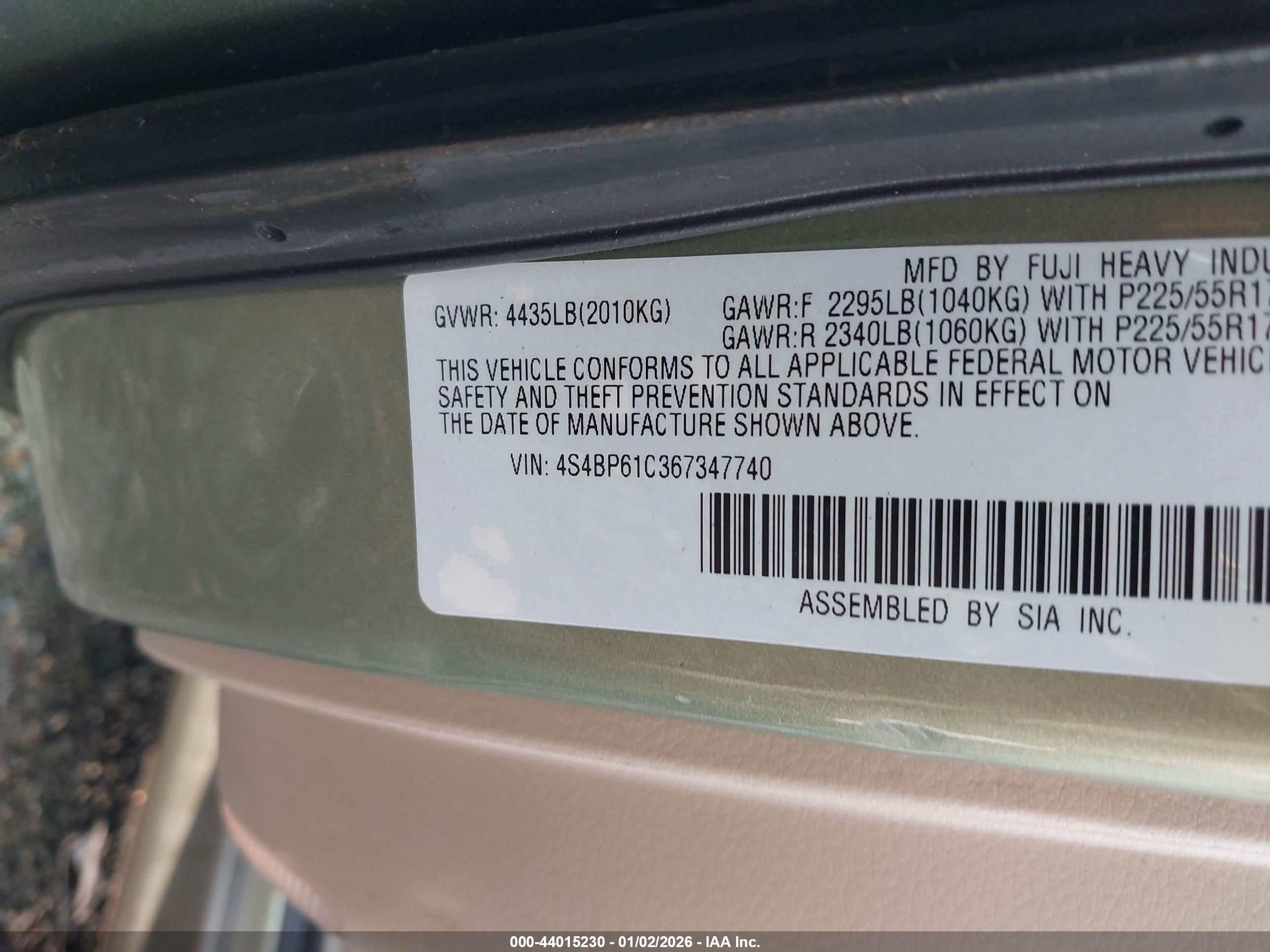 SUBARU OUTBACK image 9