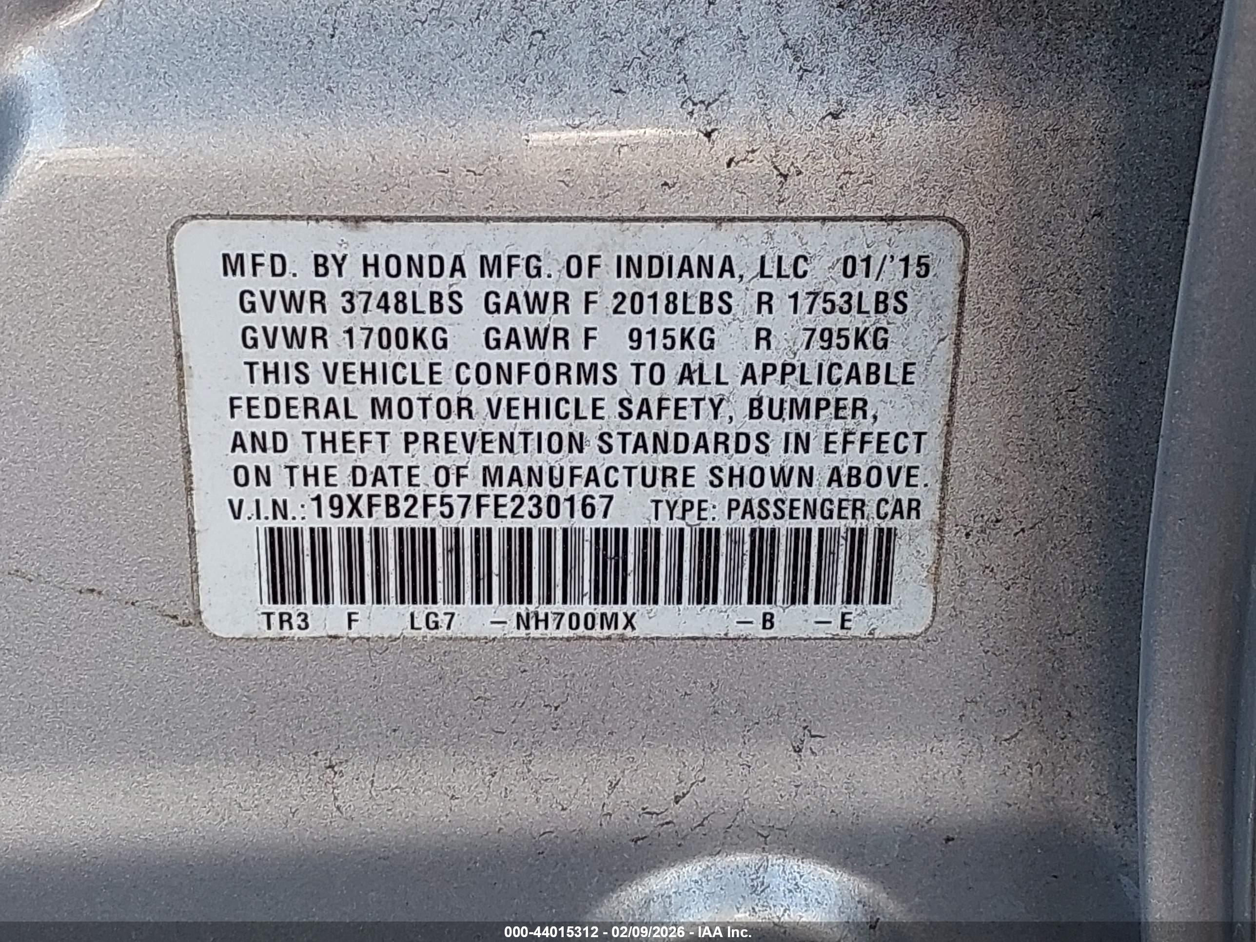 HONDA CIVIC image 9