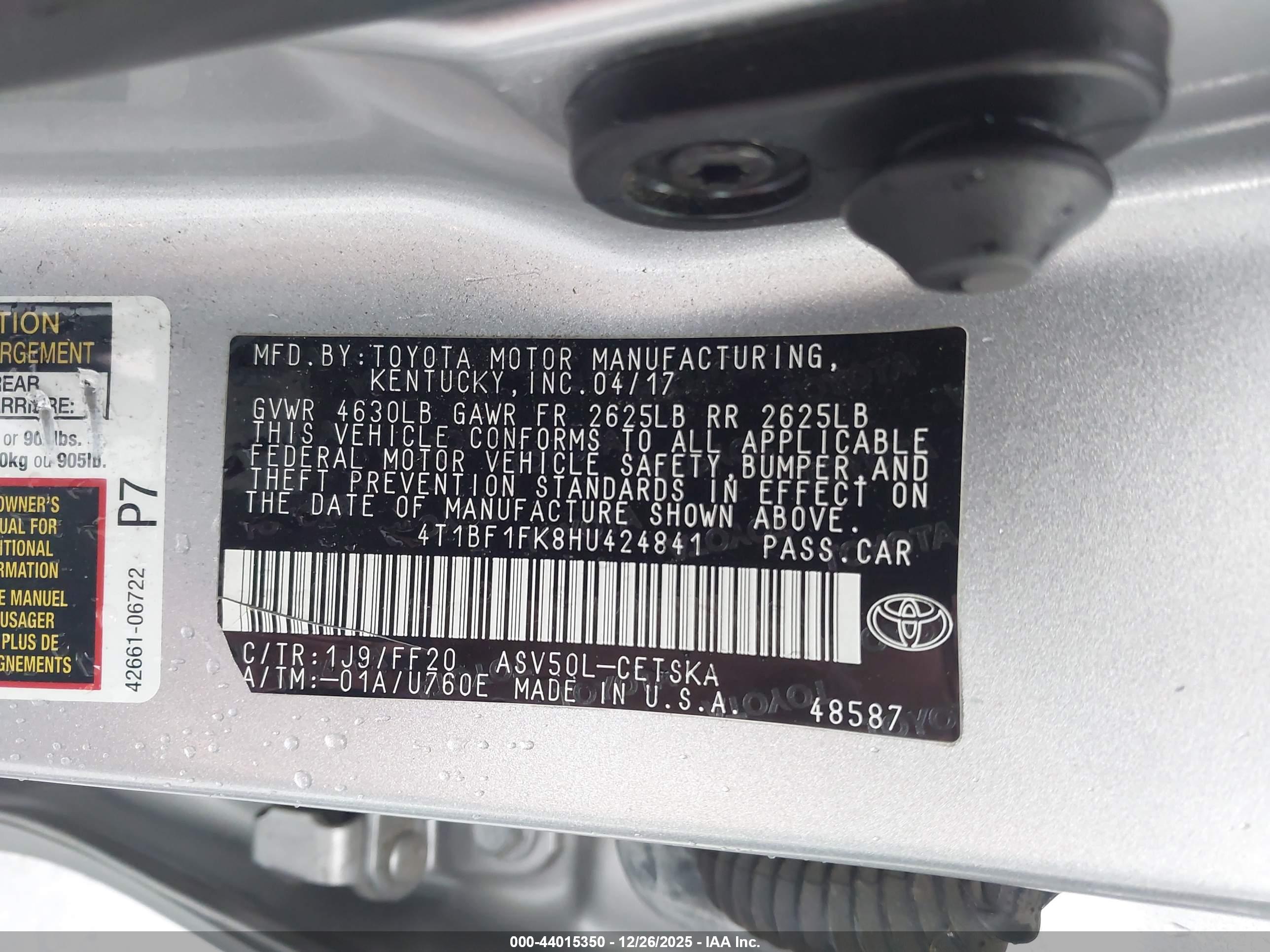 TOYOTA CAMRY image 9