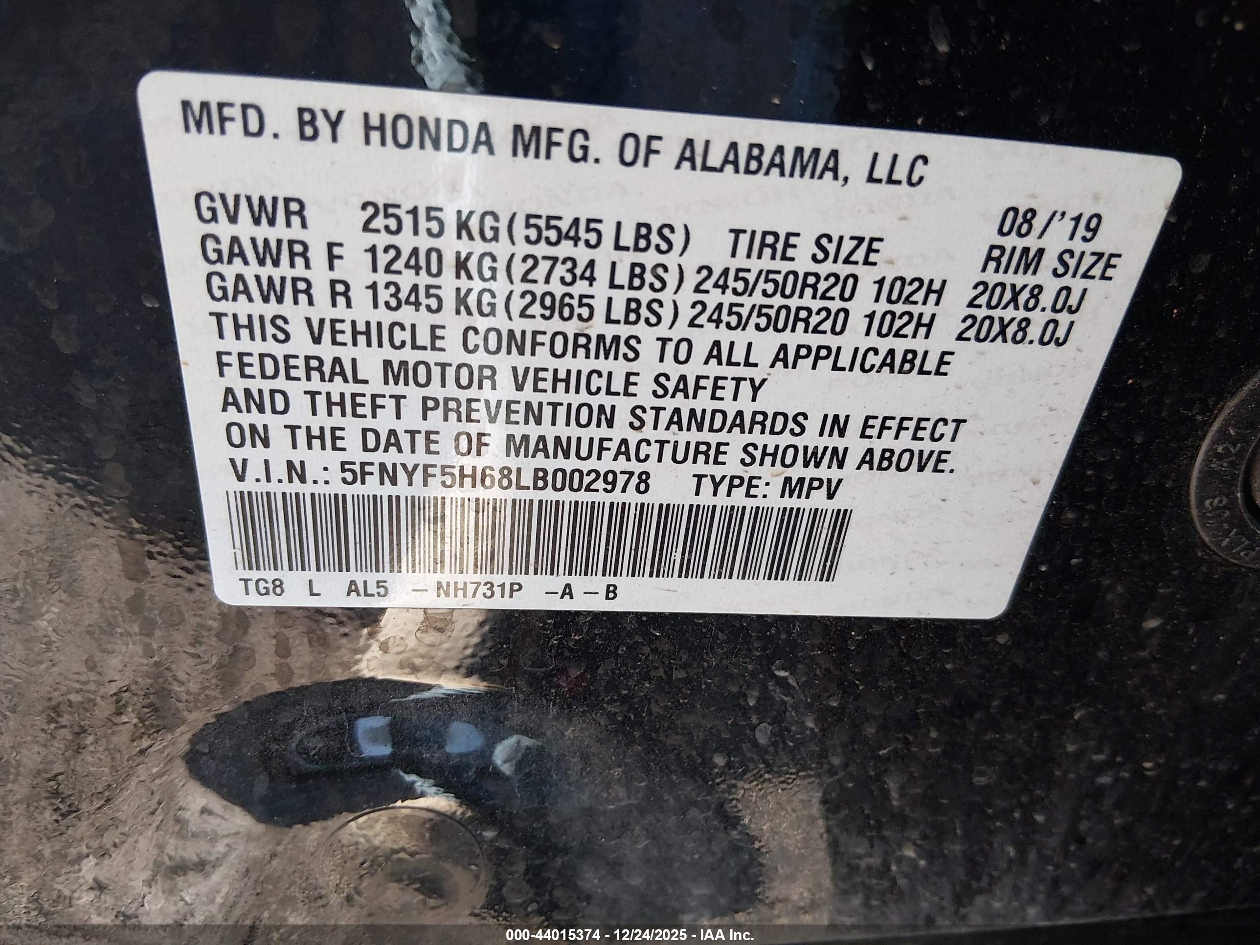 HONDA PILOT image 9