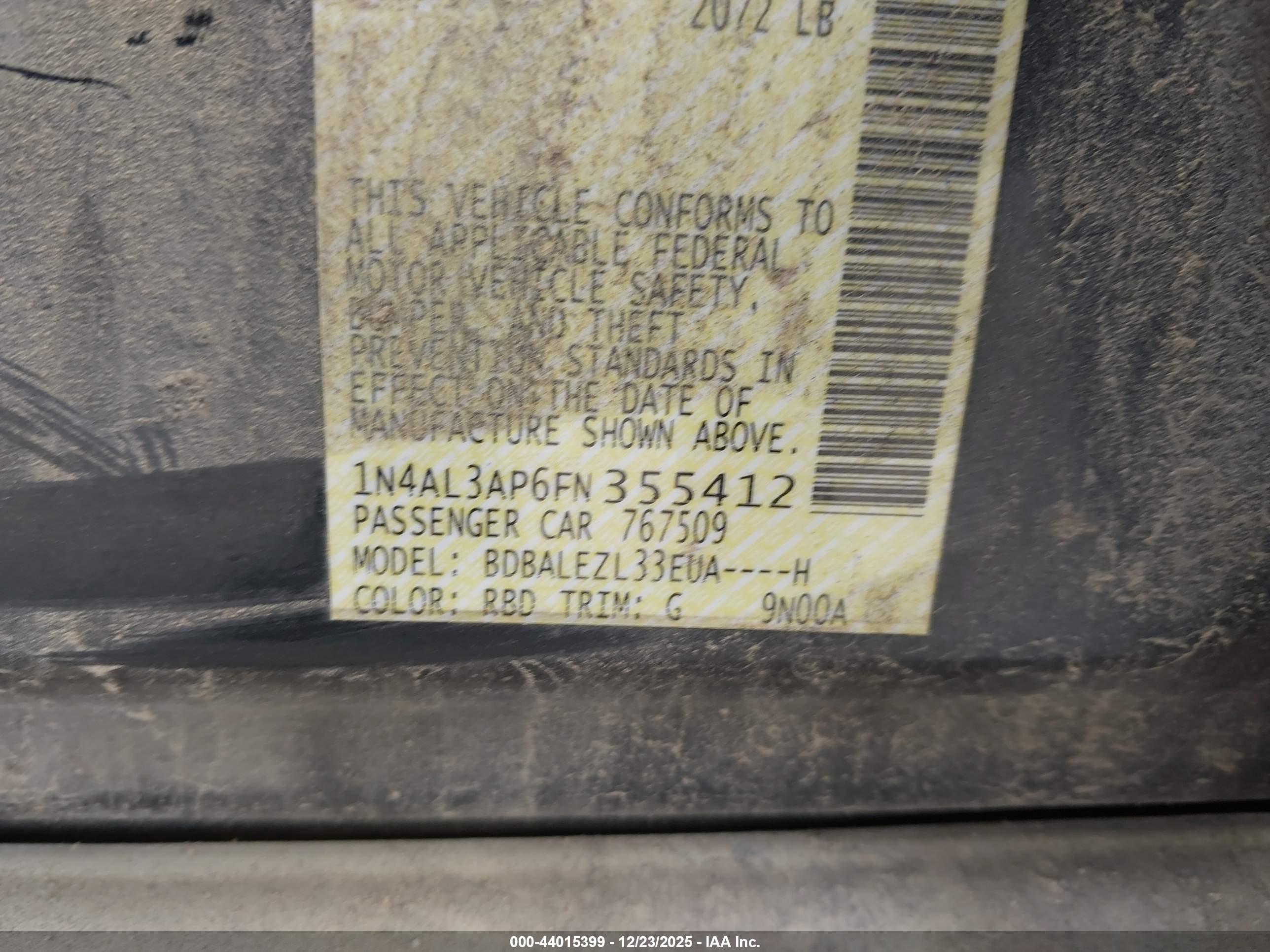 NISSAN ALTIMA image 9
