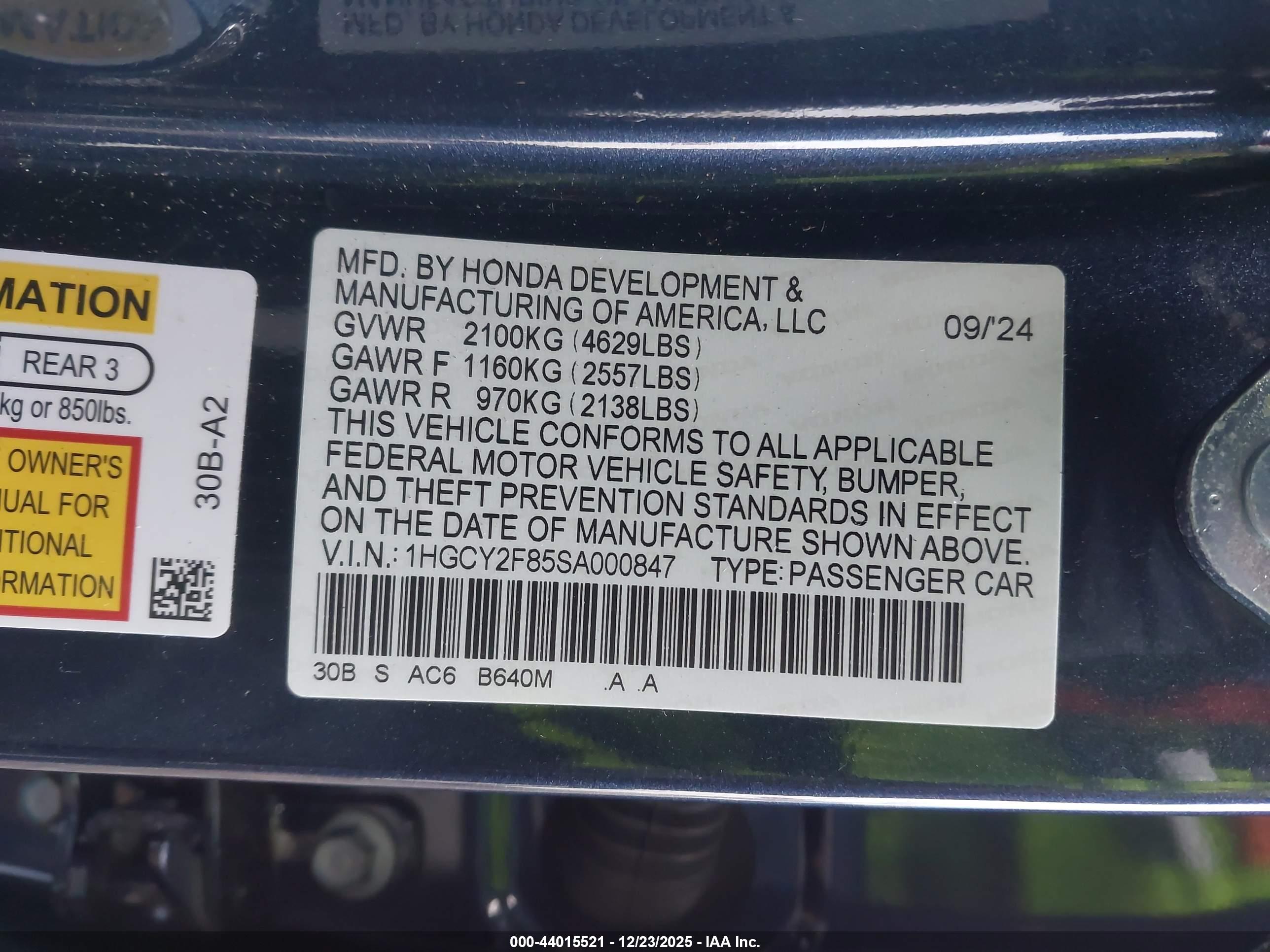 HONDA ACCORD image 9
